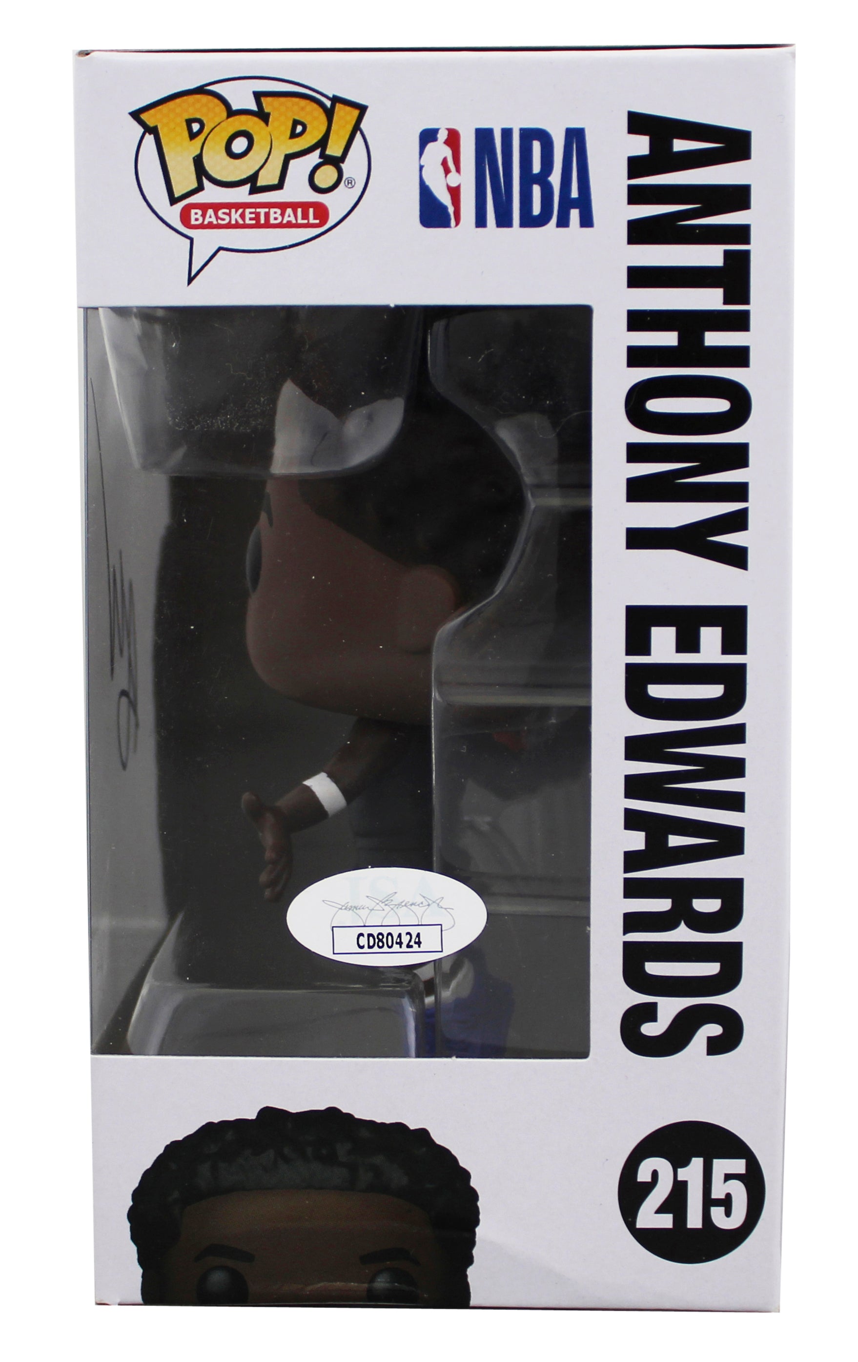 Timberwolves Anthony Edwards Signed #215 Funko Pop Vinyl Figure JSA #CD90424