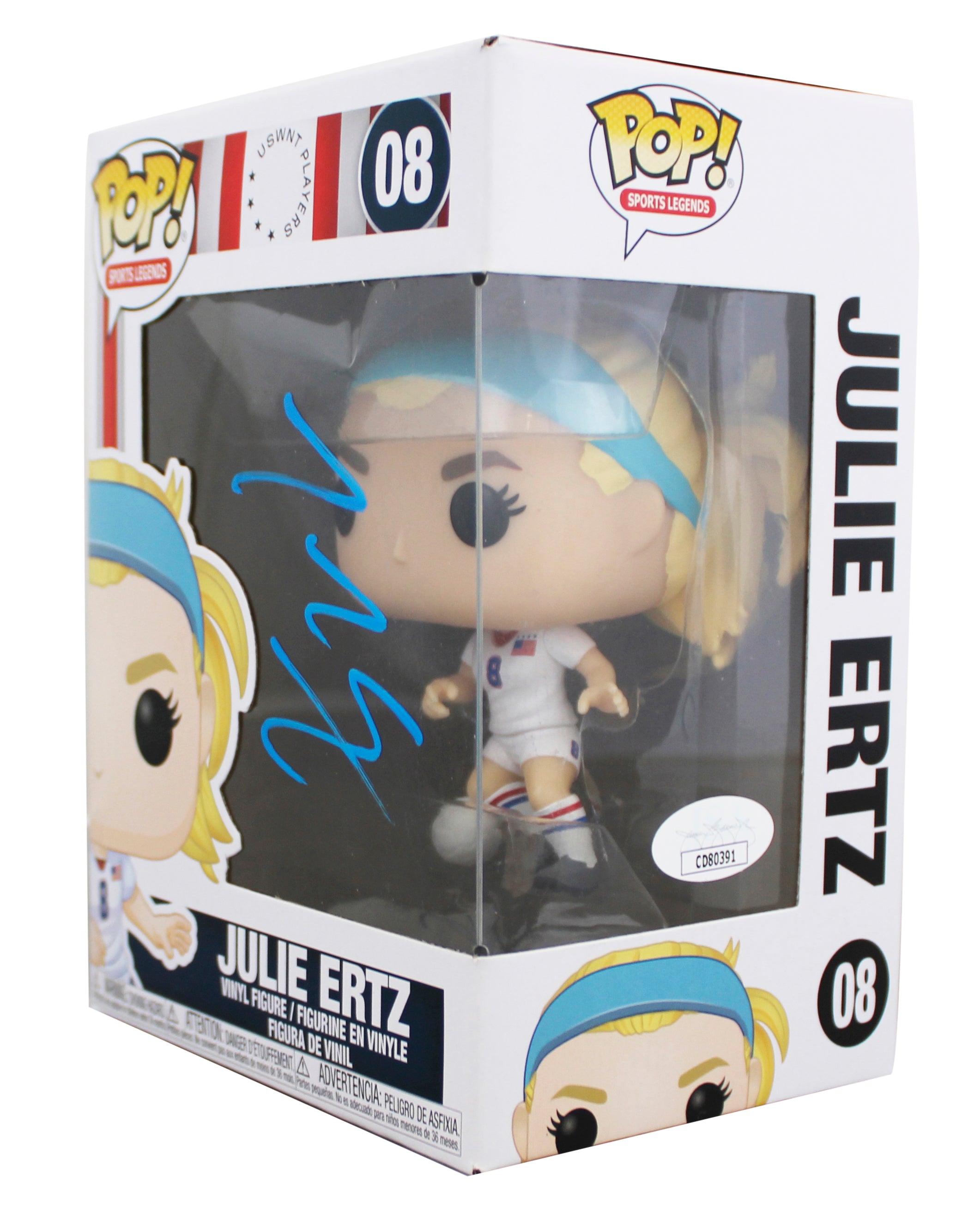 Julie Ertz USA Soccer Authentic Signed #08 Funko Pop Vinyl Figure JSA #CD80391