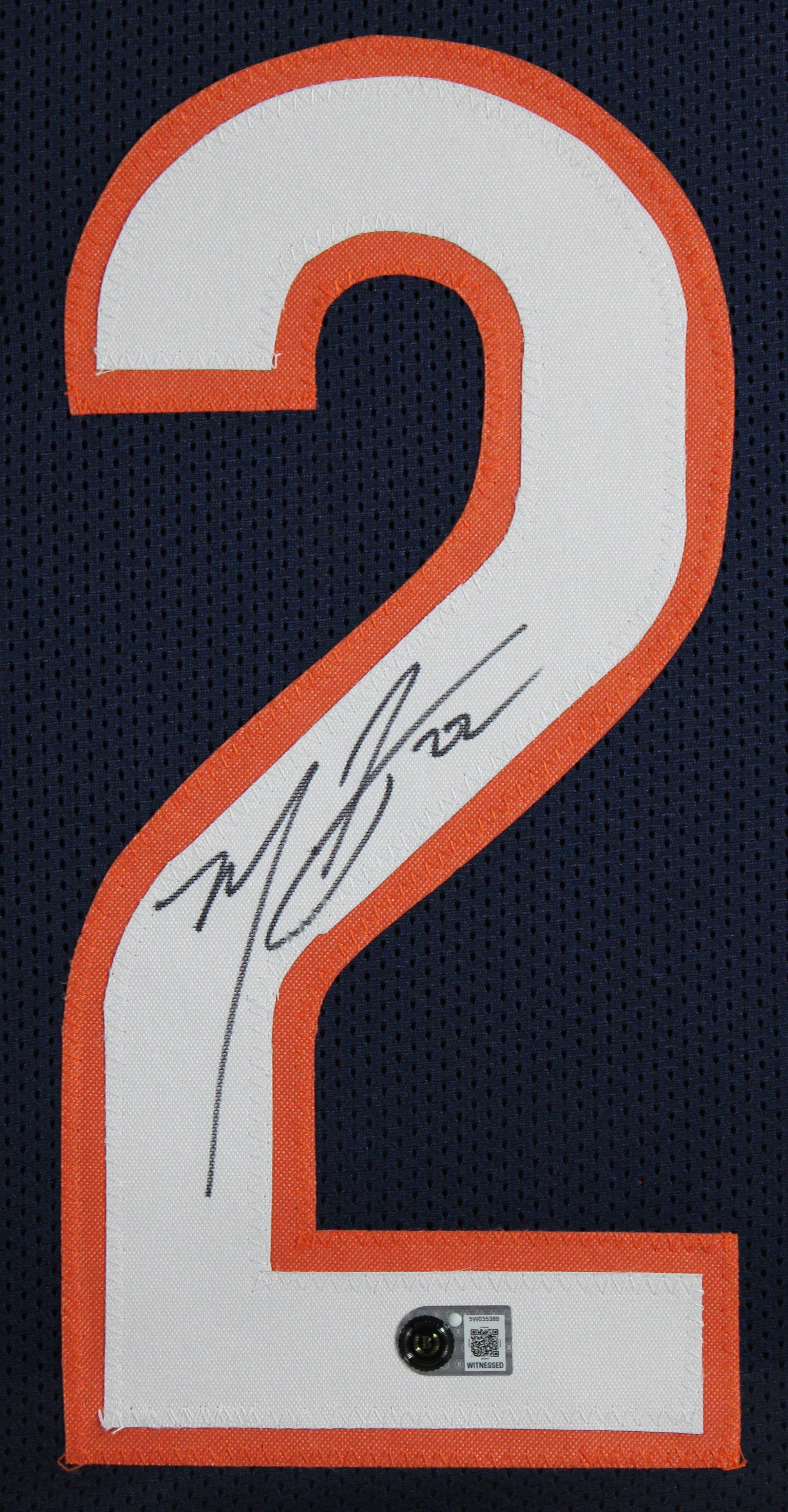 Matt Forte Authentic Signed Navy Pro Style Framed Jersey BAS Witnessed