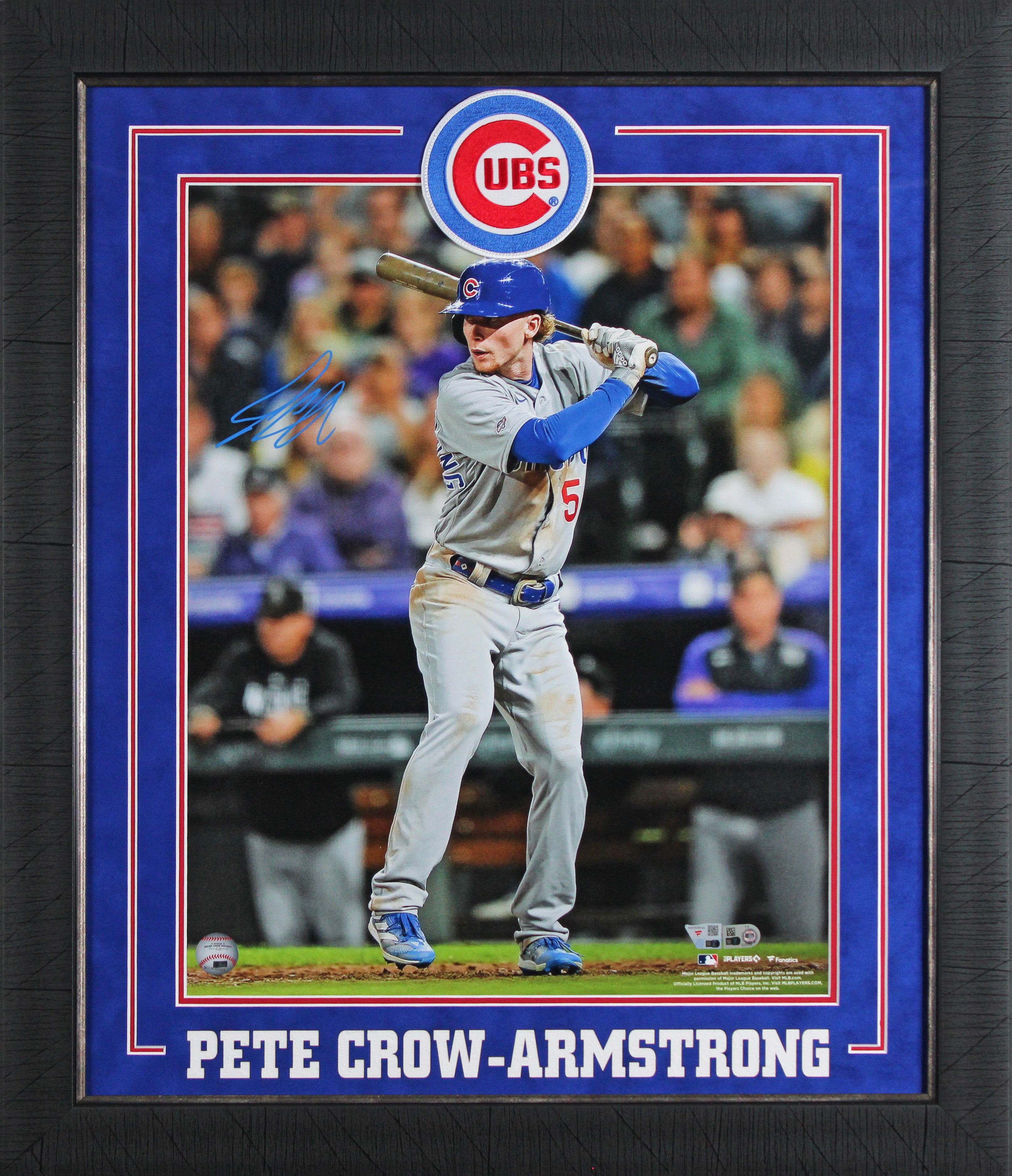 Cubs Pete Crow-Armstrong Signed 16x20 Framed Vertical Batting Photo Fanatics