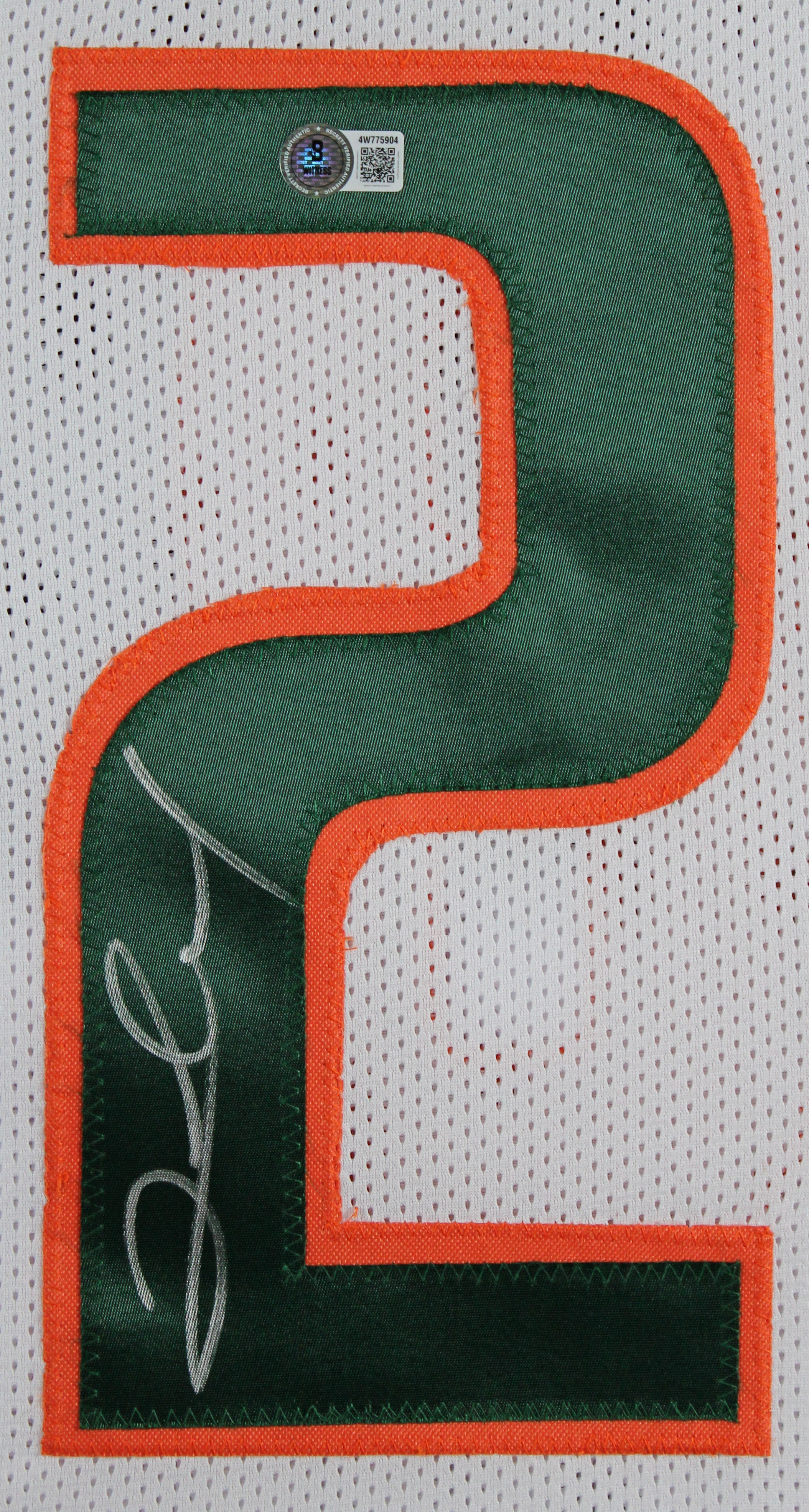 Miami Clinton Portis Authentic Signed White Pro Style Framed Jersey BAS Witness