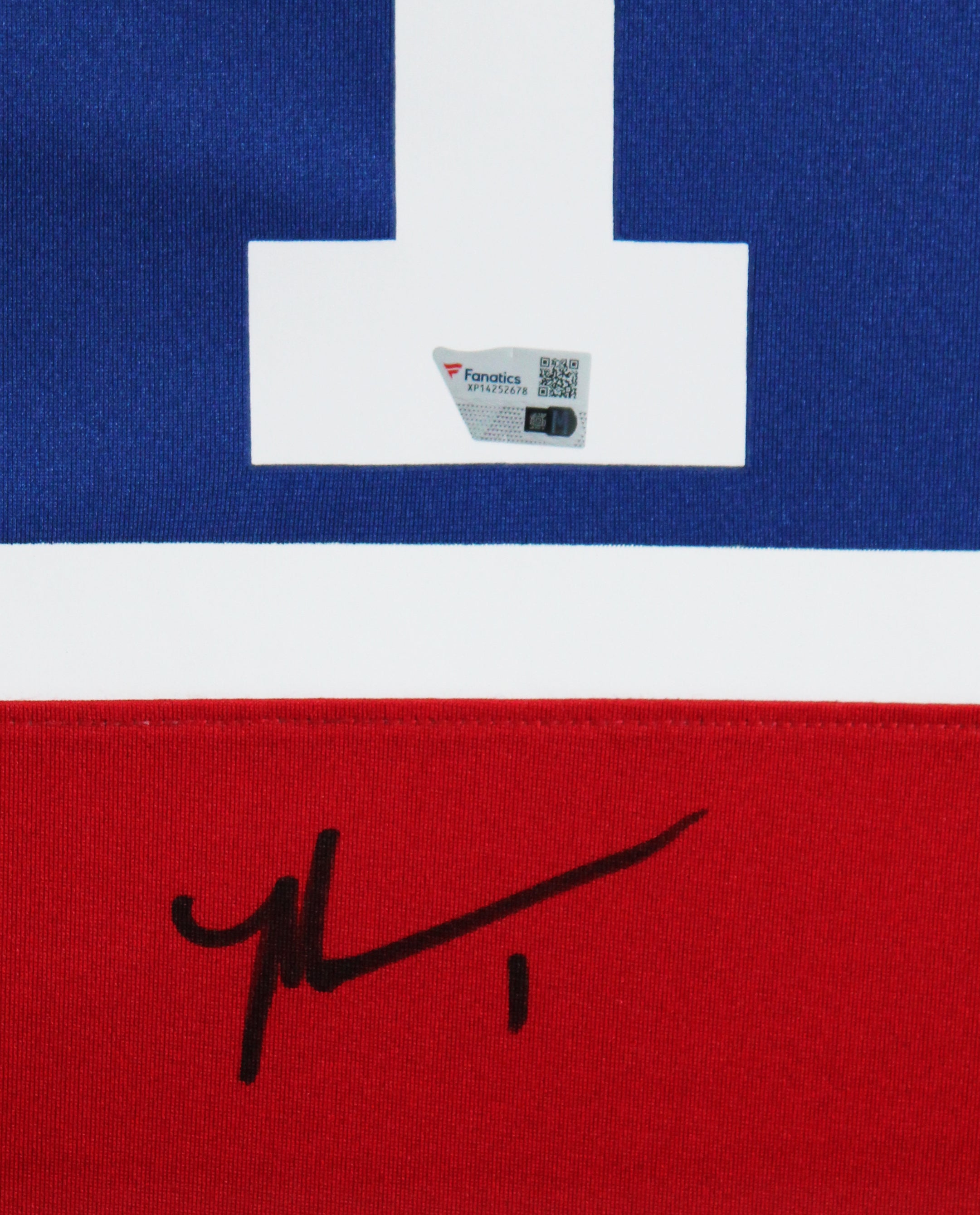 Giants Malik Nabers Signed Century Red Nike Game Framed Jersey Fanatics