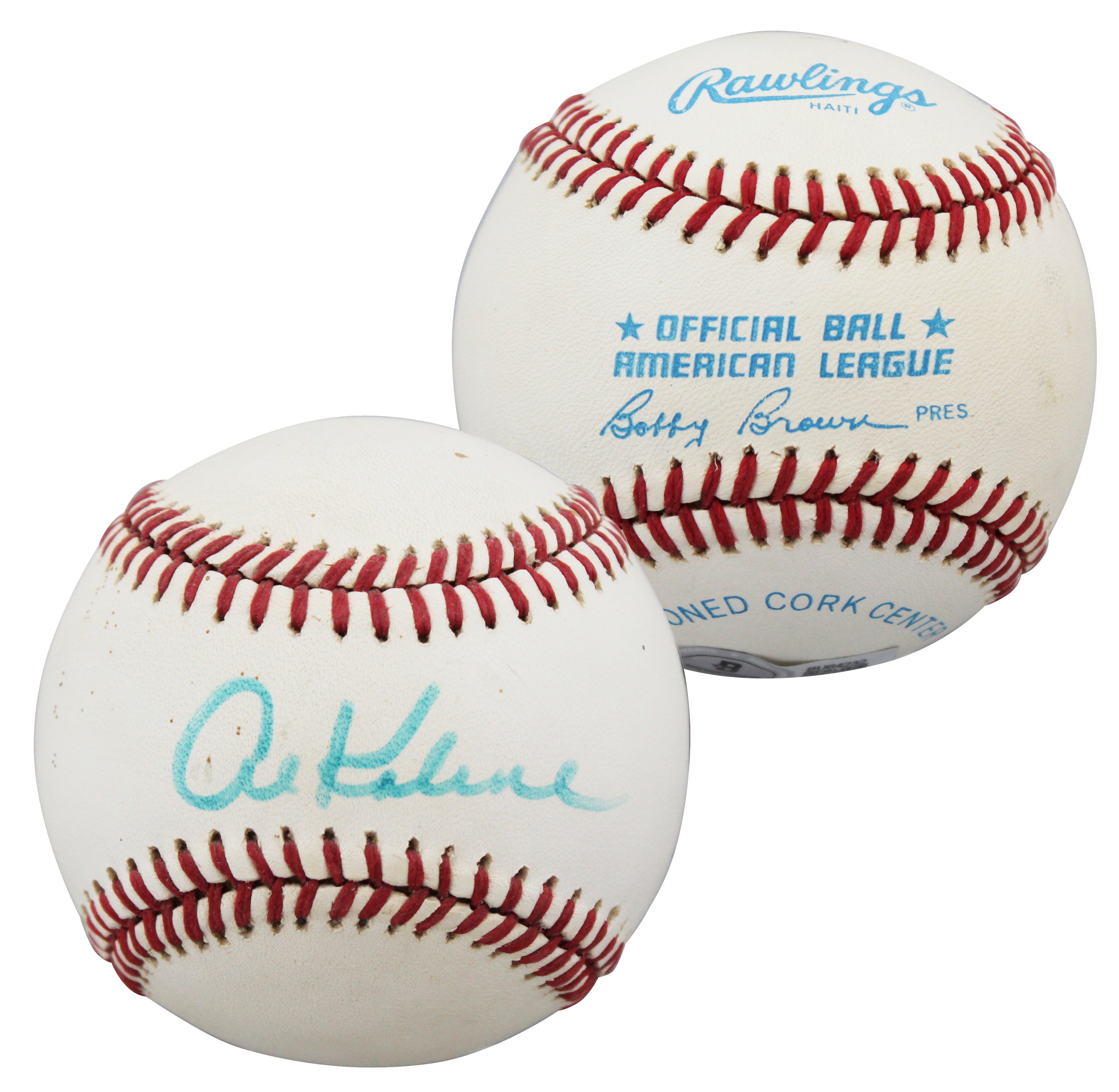 Tigers Al Kaline Authentic Signed Bobby Brown OAL Baseball BAS #BU64232