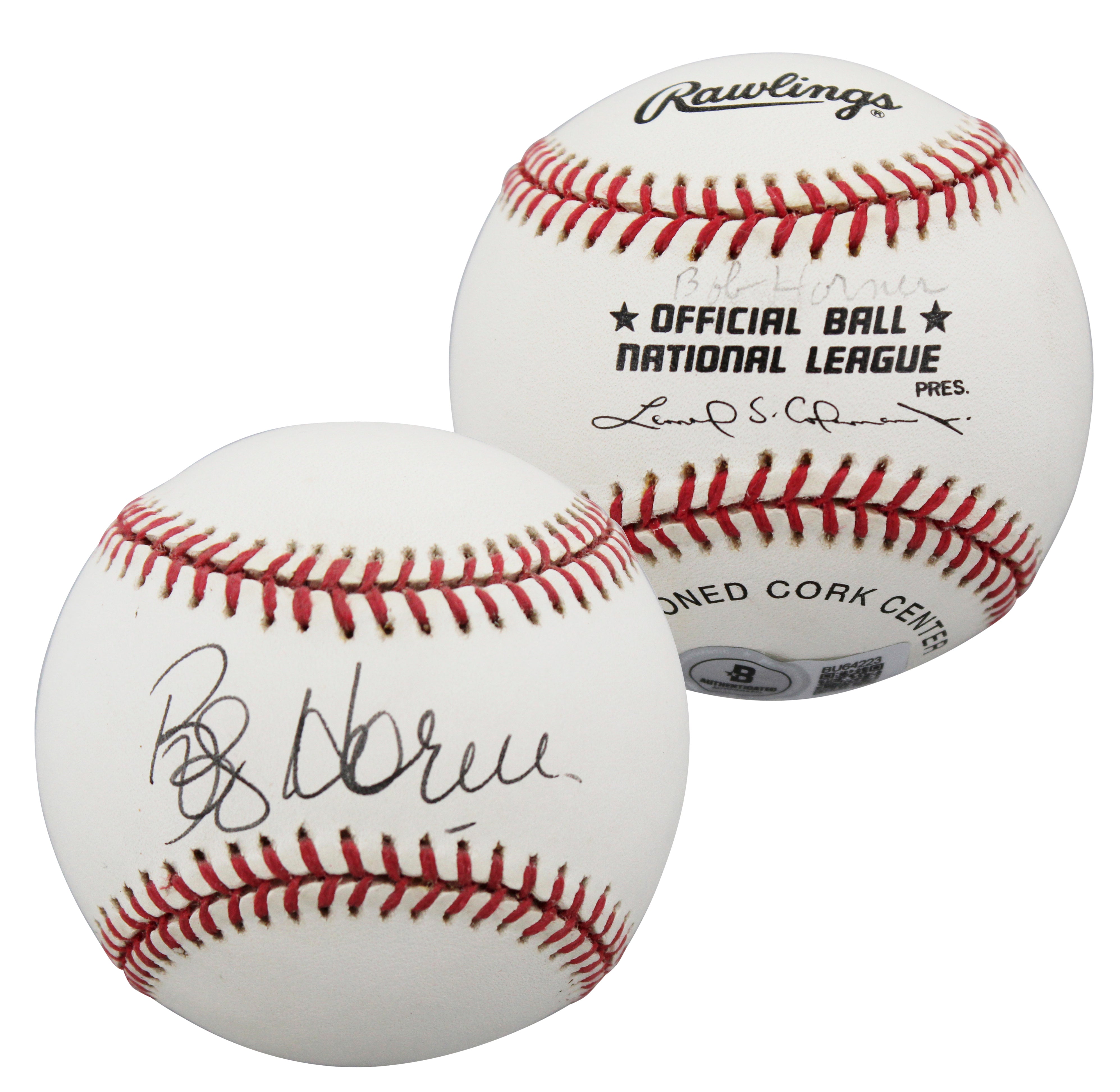 Braves Bob Horner Authentic Signed Coleman ONL Baseball Autographed BAS #BU64223
