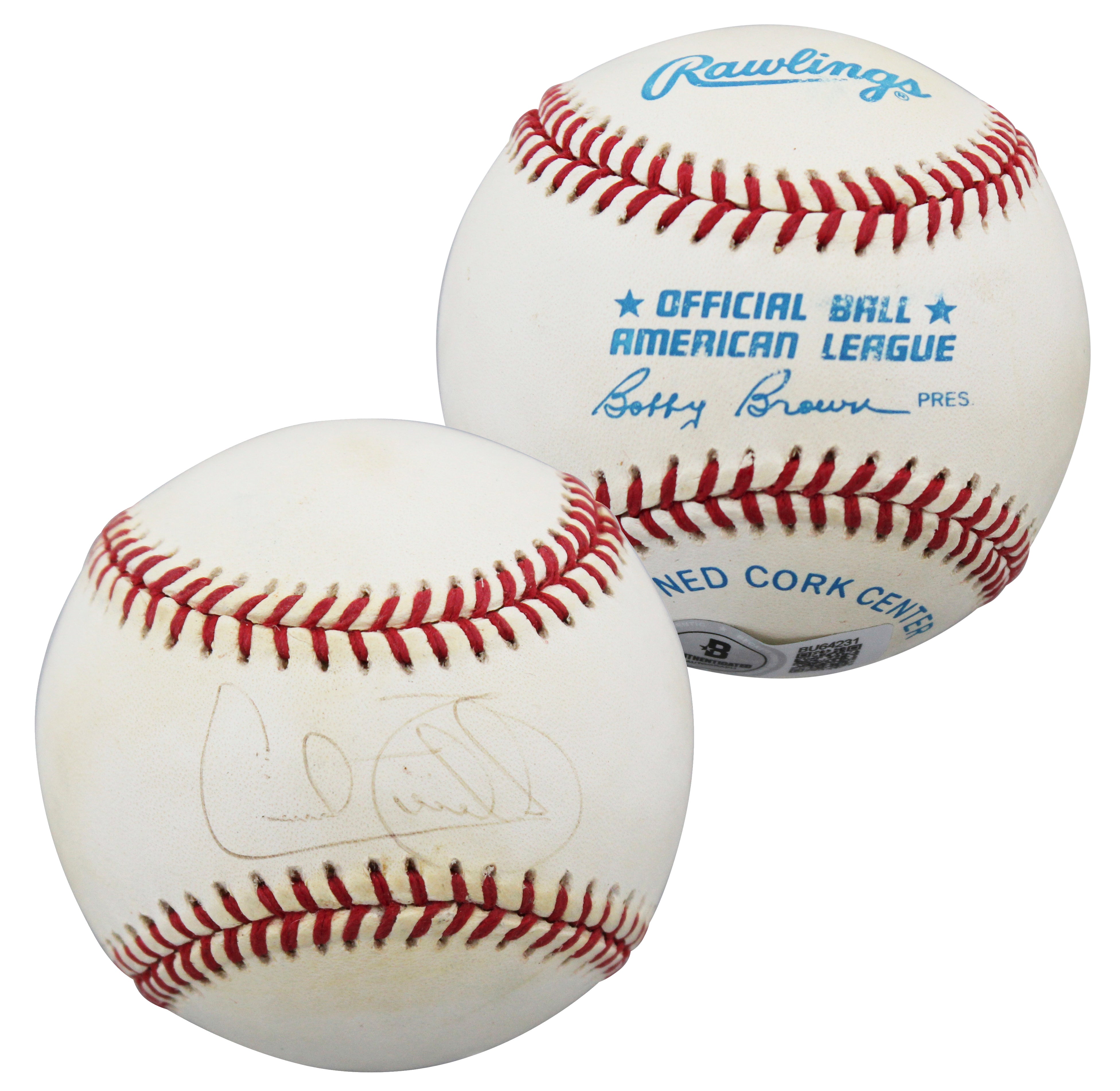 Tigers Cecil Fielder Authentic Signed Bobby Brown OAL Baseball BAS #BU64231