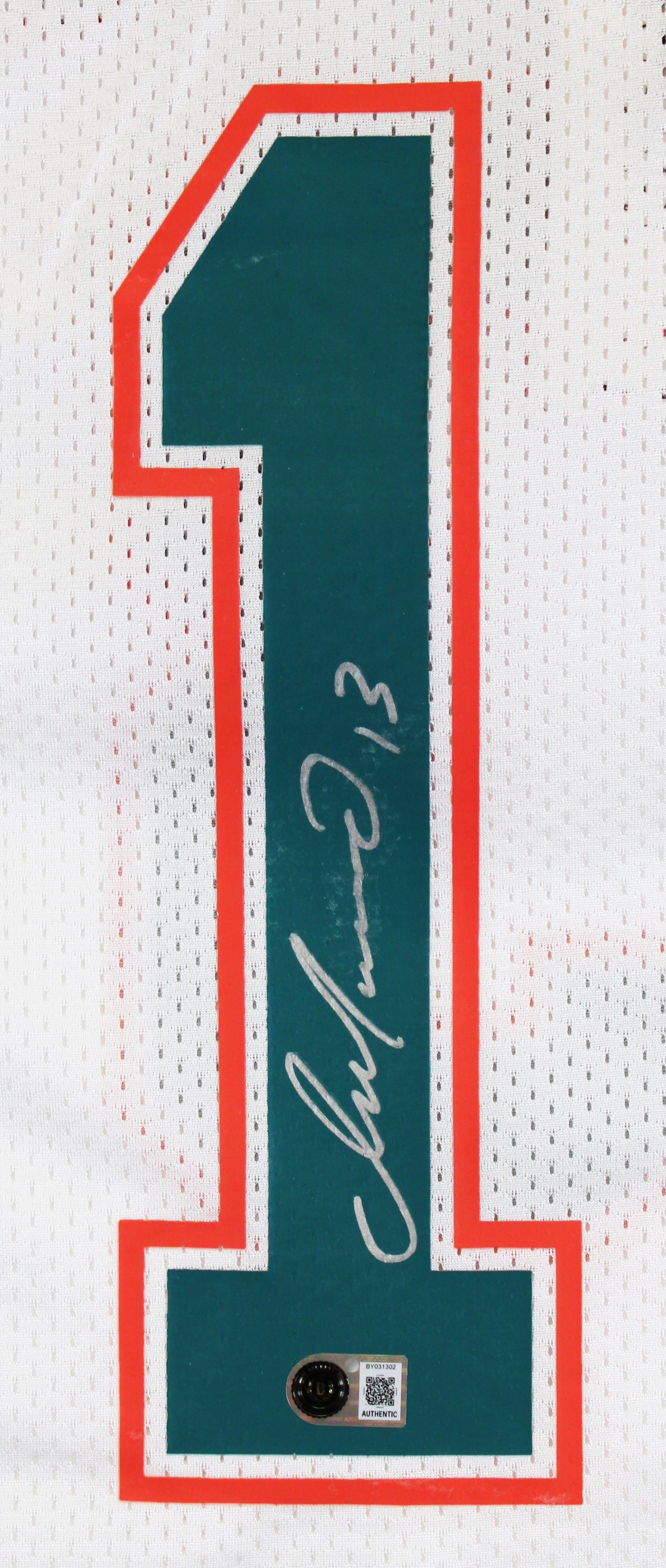 Dolphins Dan Marino Signed White 1990 TB M&N Authentic Jersey BAS #BY031302
