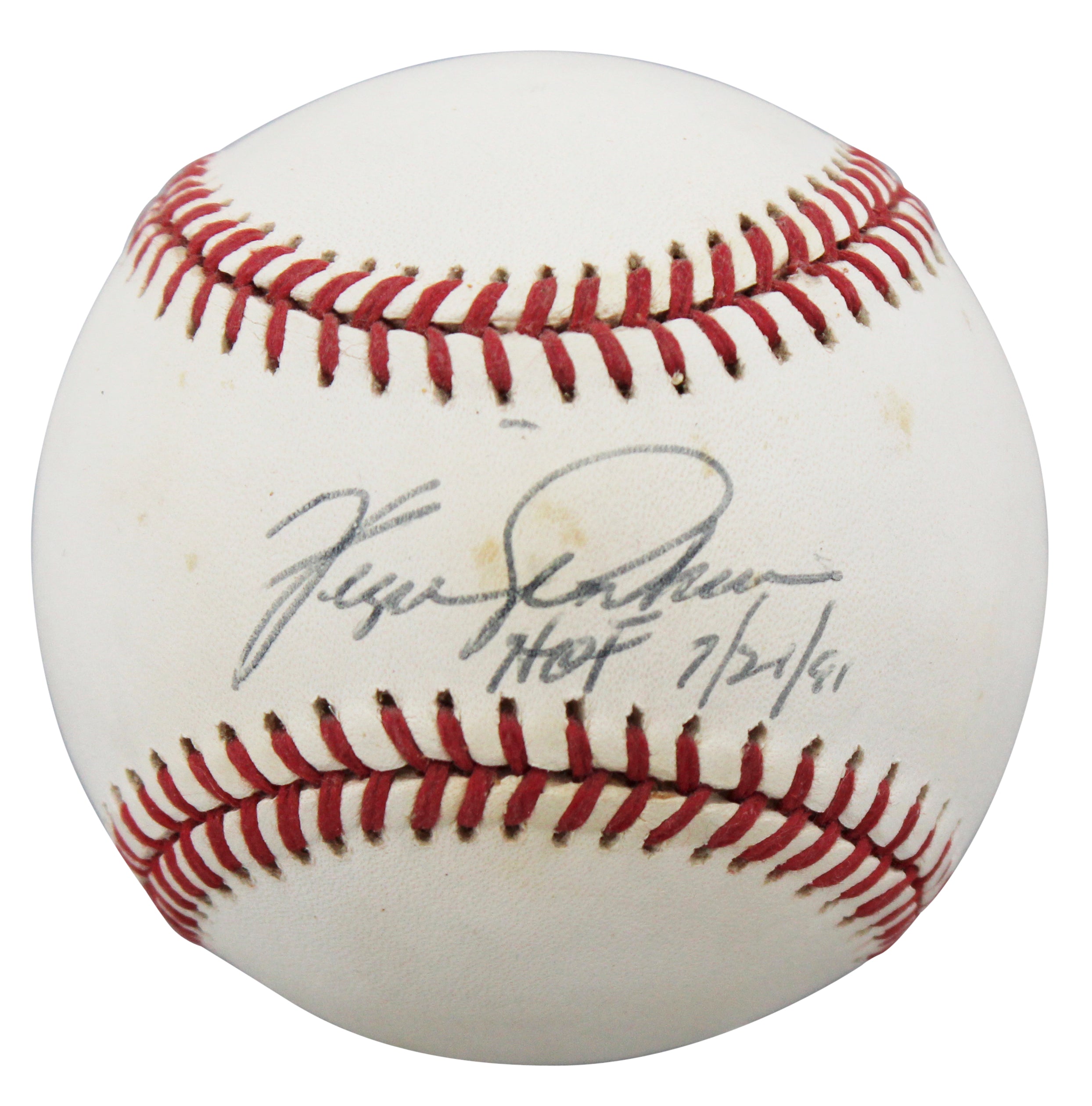 Cubs Fergie Jenkins "HOF 7/21/81" Signed William White ONL Baseball BAS #BU64230