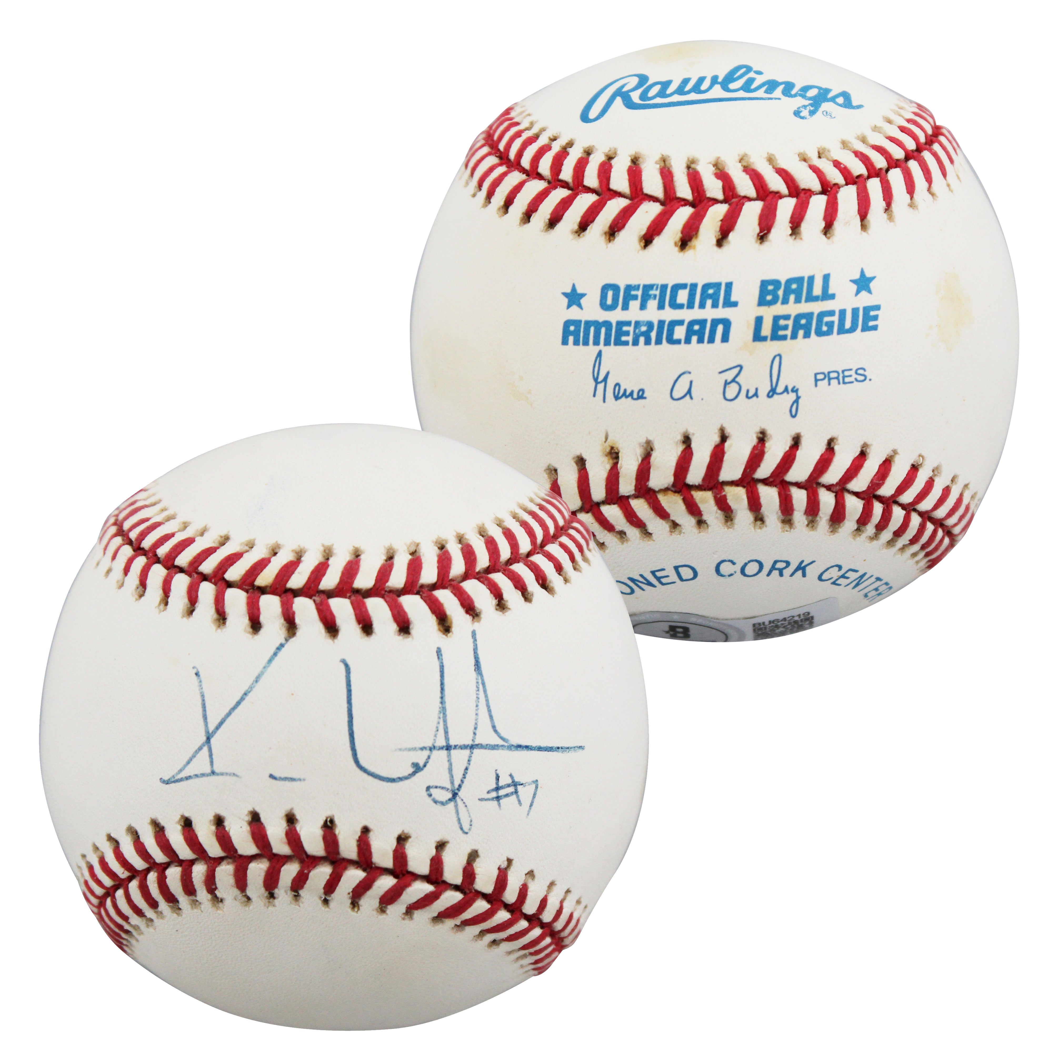 Indians Kenny Lofton Authentic Signed Gene Budig OAL Baseball BAS #BU64219