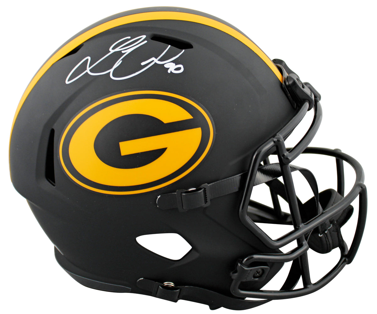 Packers Lukas Van Ness Signed Eclipse Full Size Speed Rep Helmet BAS Witnessed