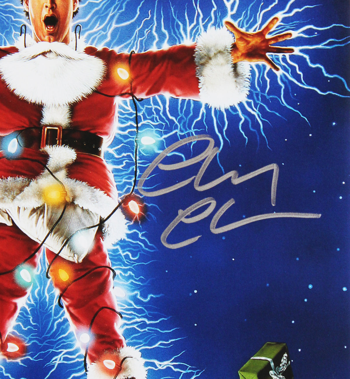 Chevy Chase Christmas Vacation Signed 11x17 Mini Movie Poster Photo BAS Witness