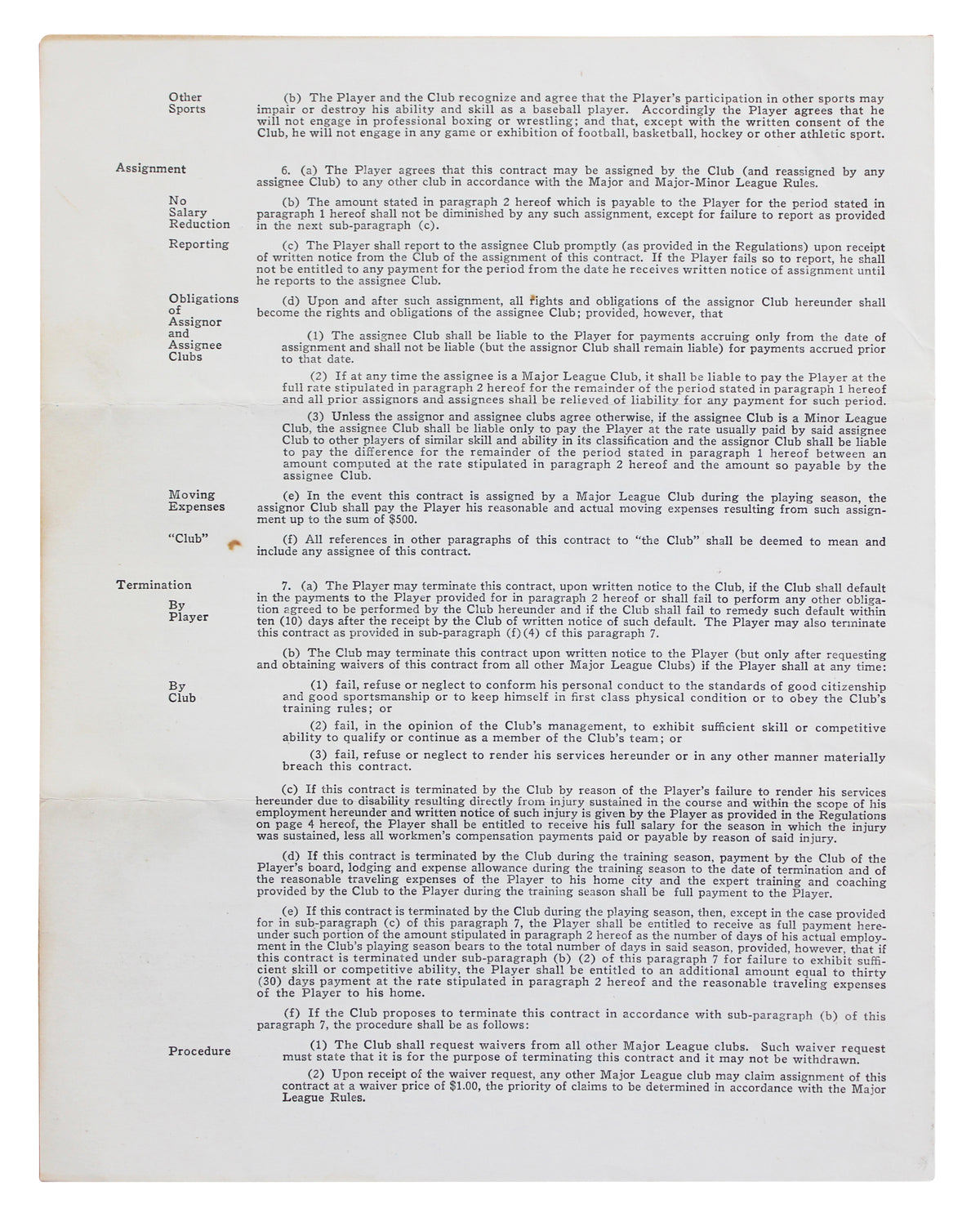 Yankees Mickey Mantle +2 Signed 8.5x11 1955 Player Contract PSA/DNA #AR05282