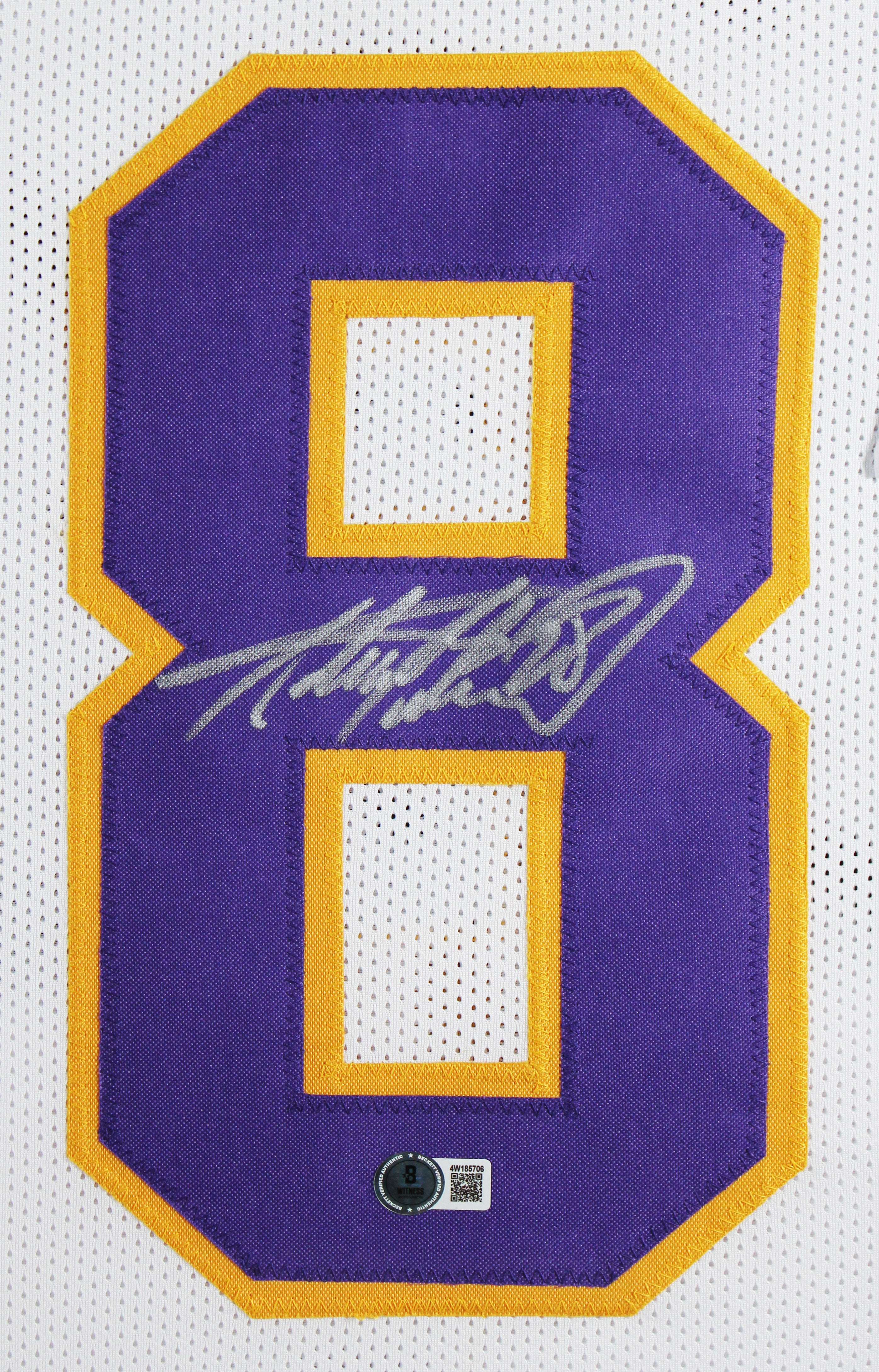 Adrian Peterson Authentic Signed White Pro Style Framed Jersey BAS Witnessed