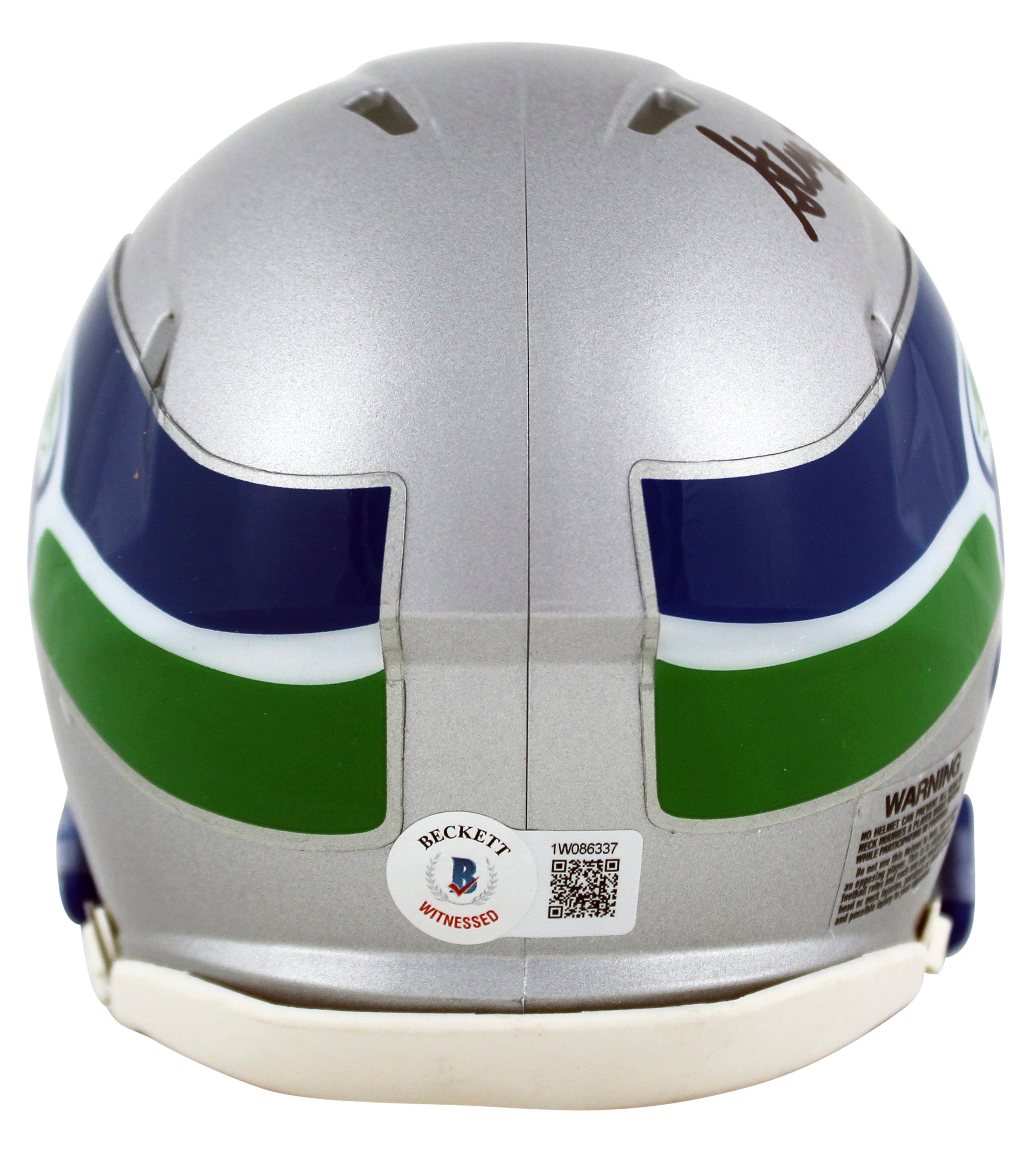 Seahawks Steve Largent "HOF 95" Signed 1983-01 TB Speed Mini Helmet W/ Case BAS