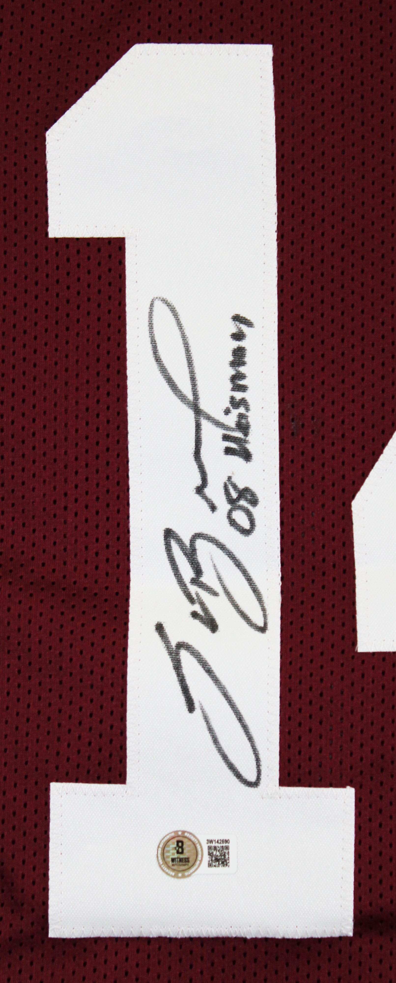 Oklahoma Sam Bradford "2008 Heisman" Signed Maroon Pro Style Framed Jersey BAS W
