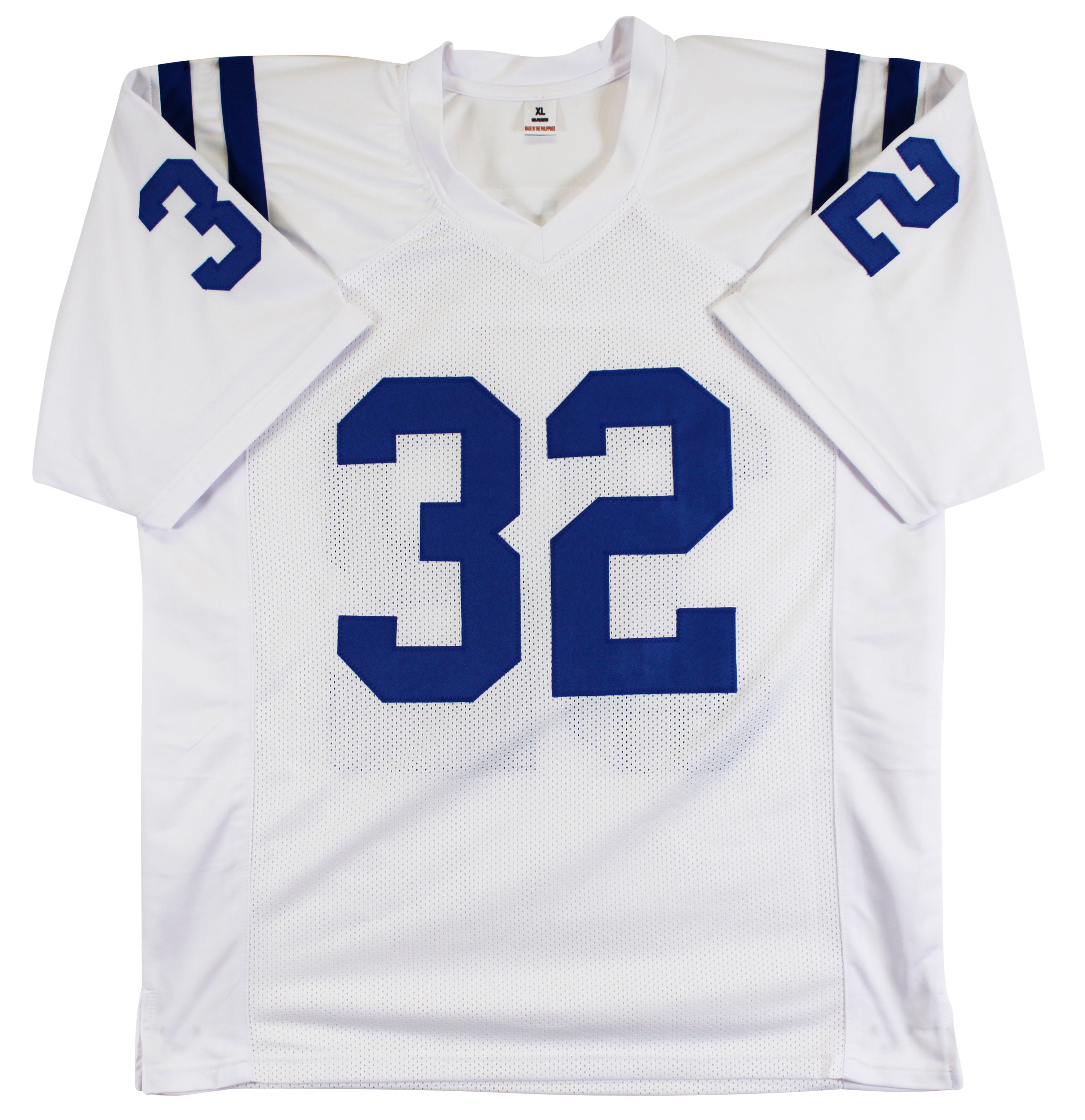 Edgerrin James Authentic Signed White Pro Style Jersey Autographed BAS Witnessed