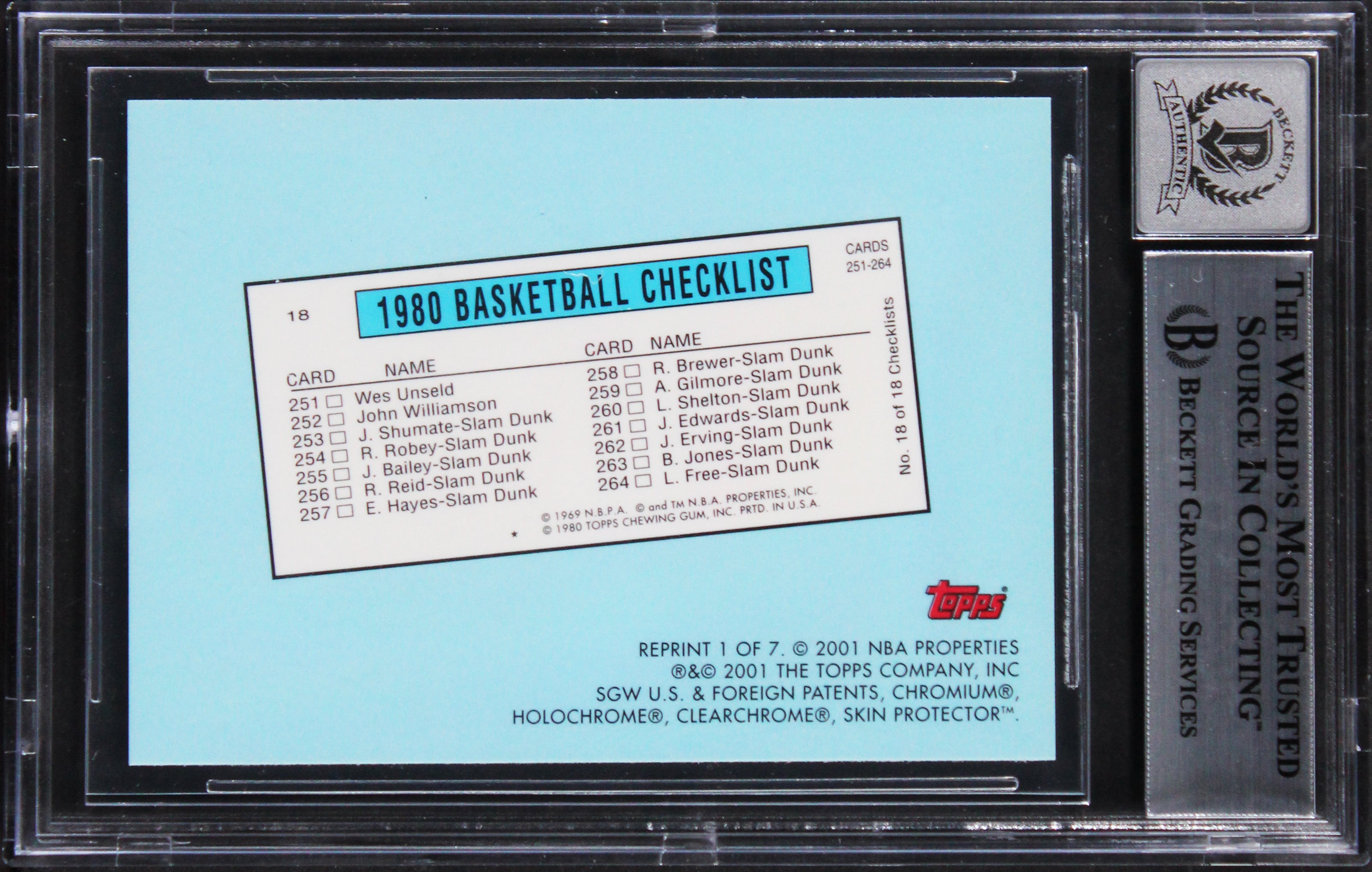 Magic Johnson Signed 2000 Topps Chrome Reprints #7 Card Auto 10! BAS Slabbed