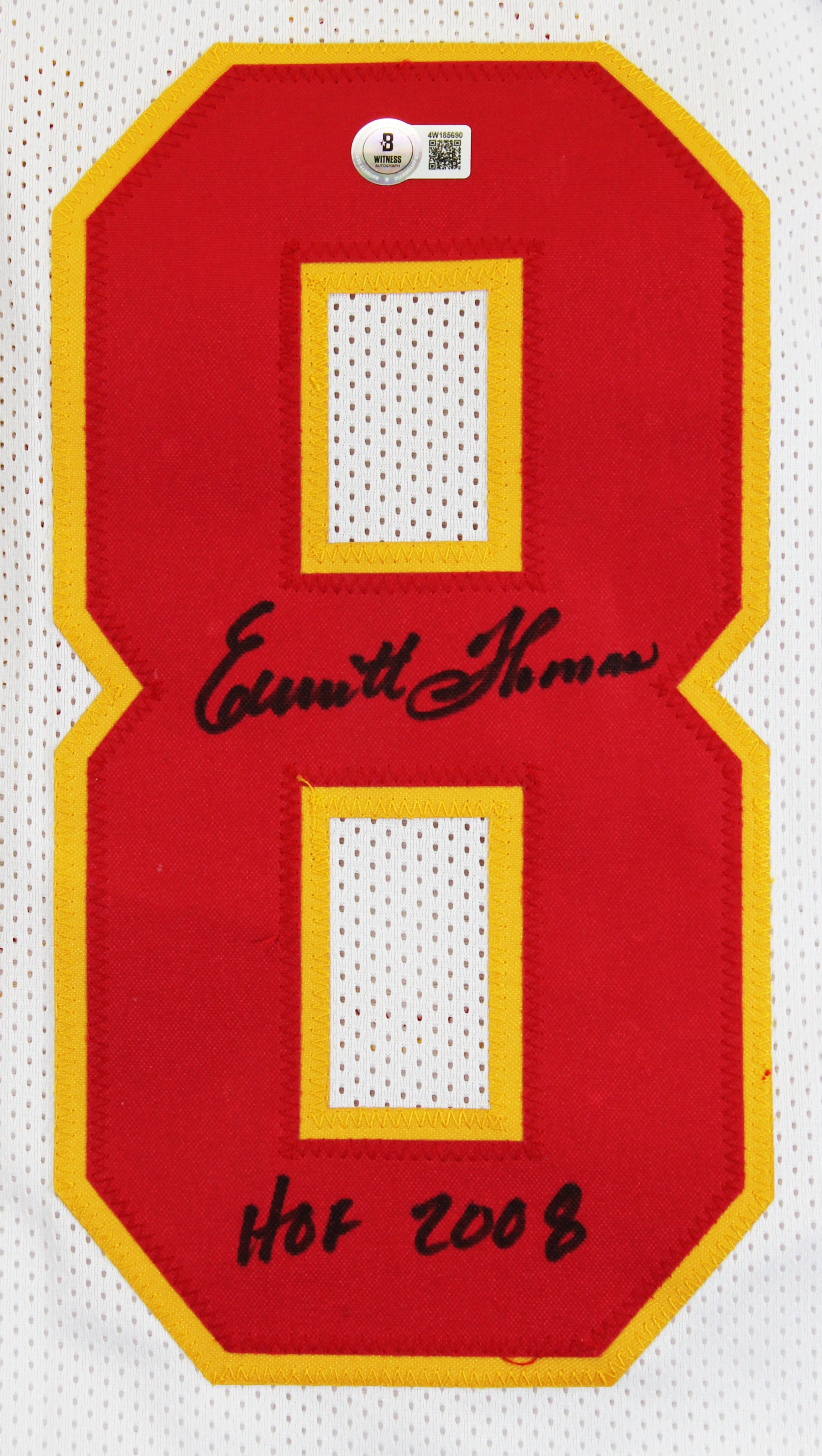 Emmitt Thomas "HOF 2008" Authentic Signed White Pro Style Jersey BAS Witnessed