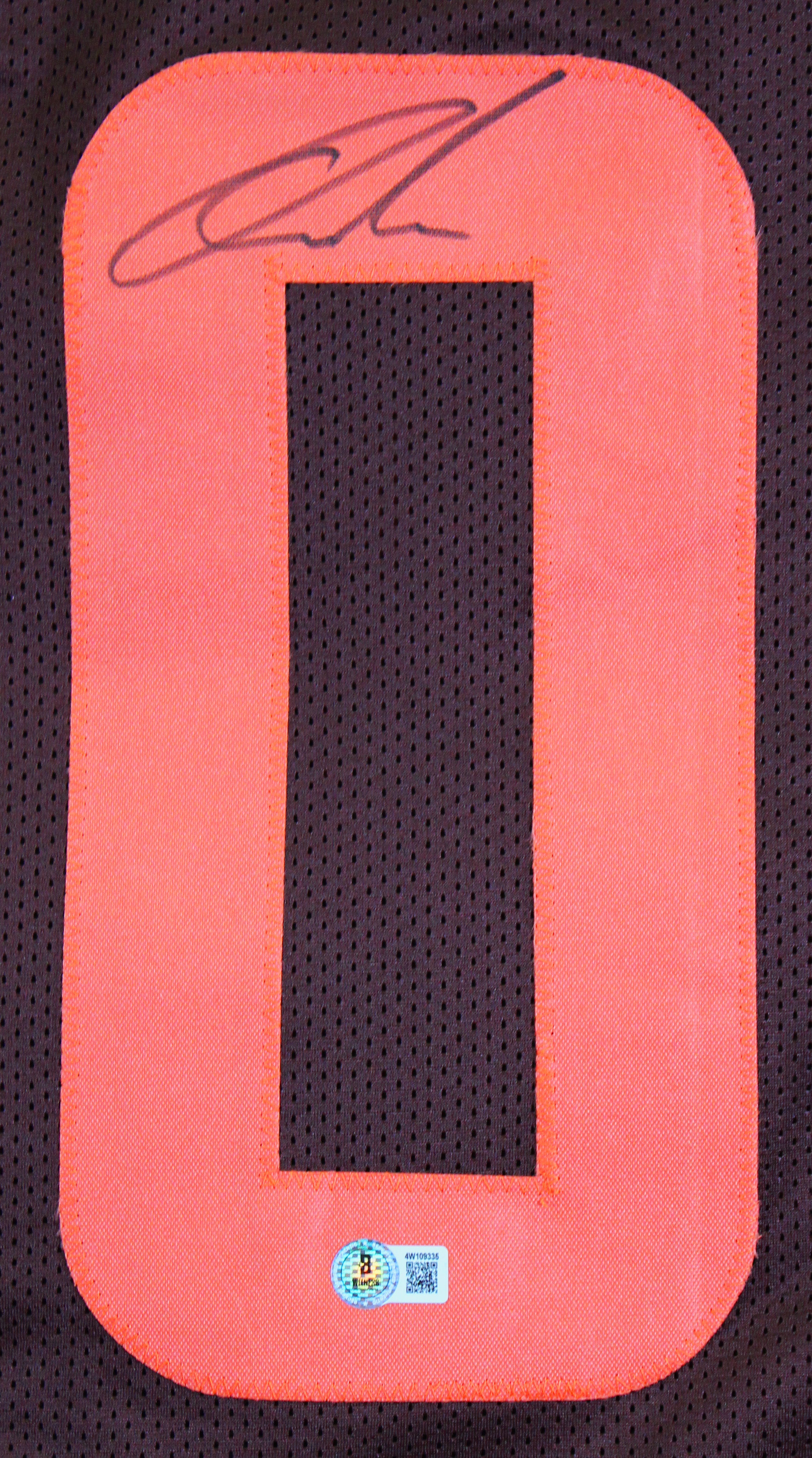 Quinshon Judkins Signed Brown Color Rush Pro Style Jersey BAS Witnessed