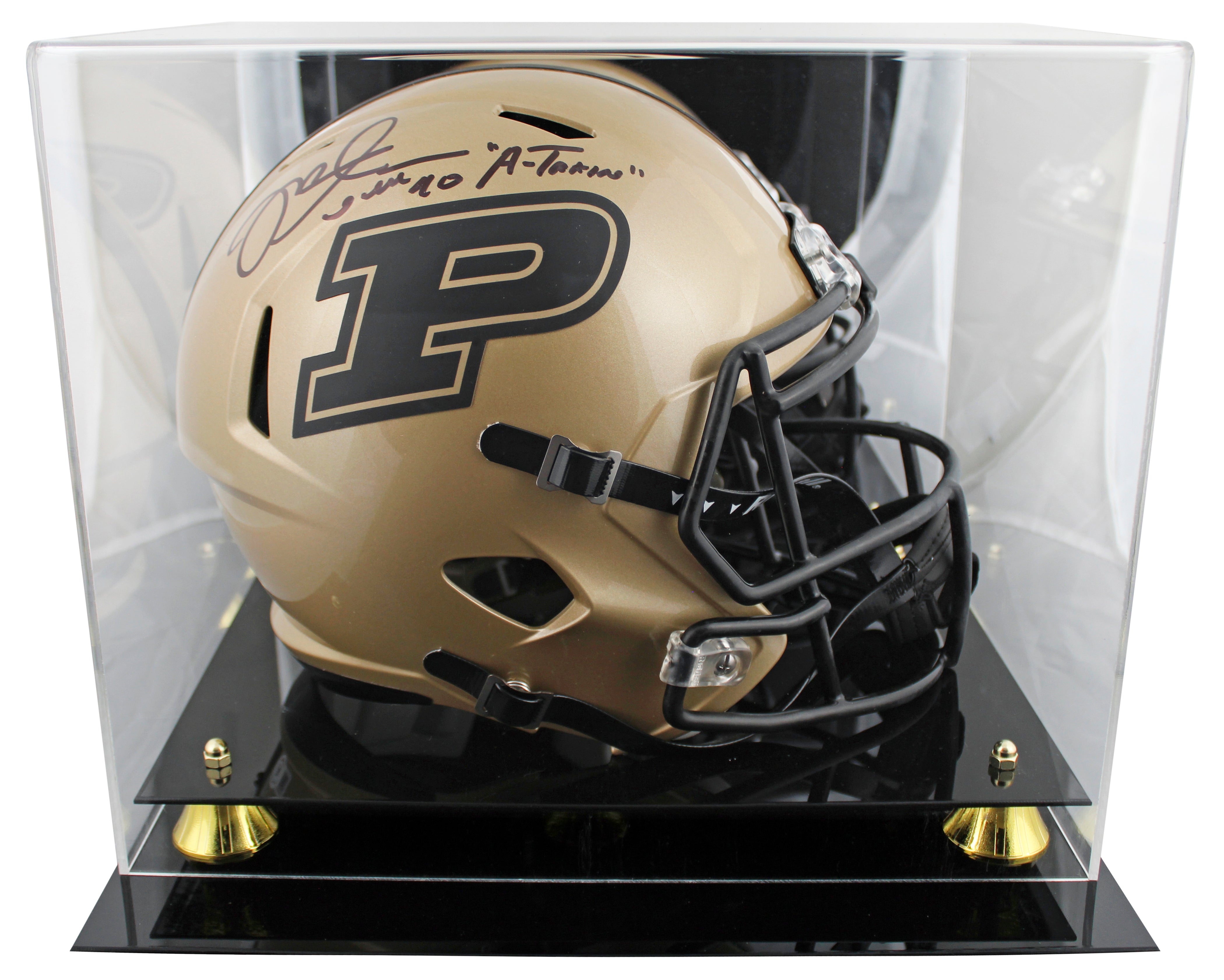 Purdue Mike Alstott "A-Train" Signed Full Size Speed Rep Helmet W/ Case BAS Wit