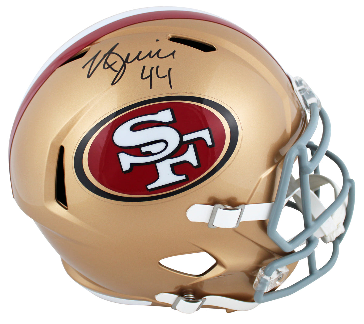 49ers Kyle Juszczyk Signed Full Size Speed Rep Helmet W/ Case BAS Witnessed