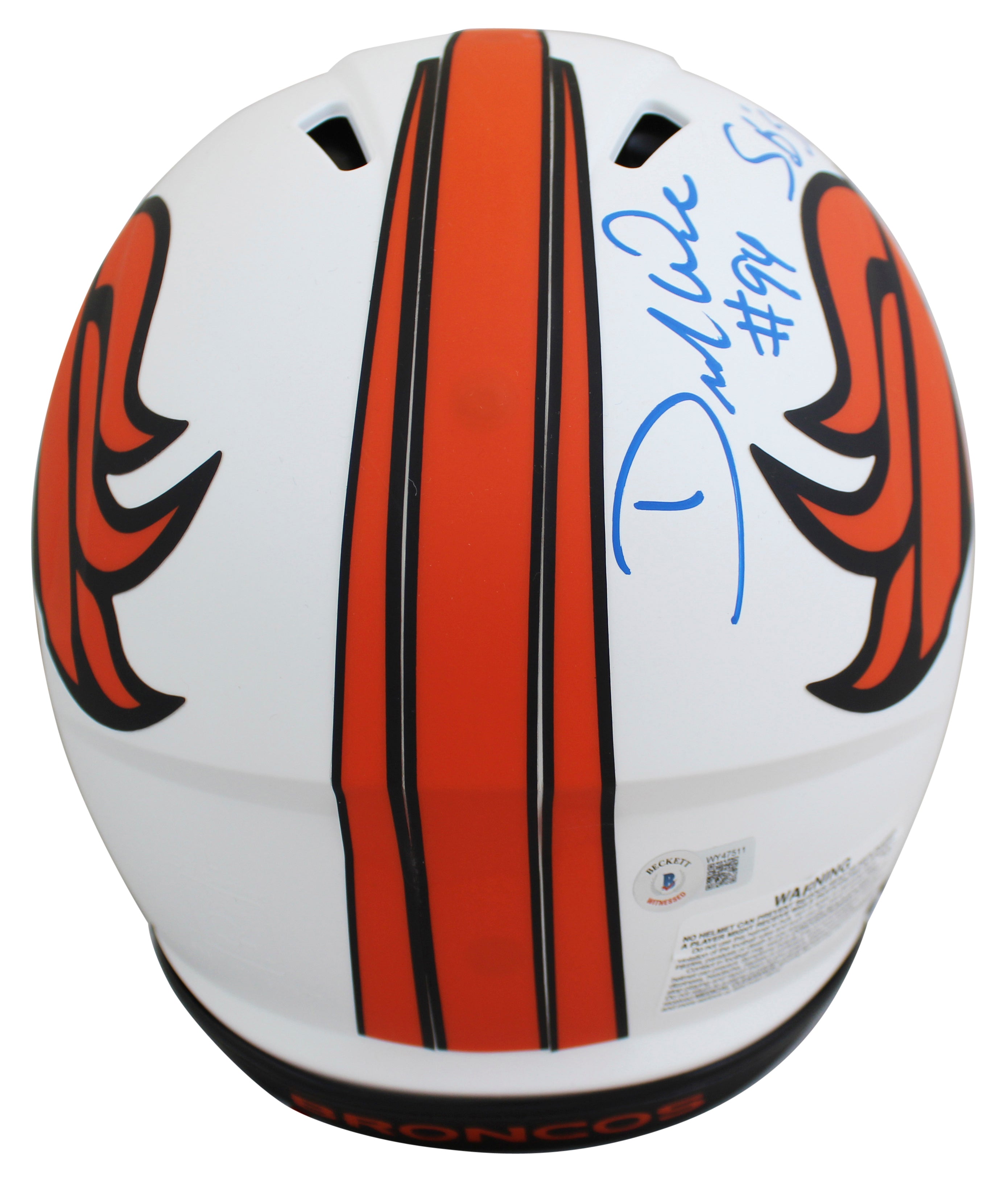Broncos DeMarcus Ware Signed Lunar Full Size Speed Proline Helmet W/ Case BAS W
