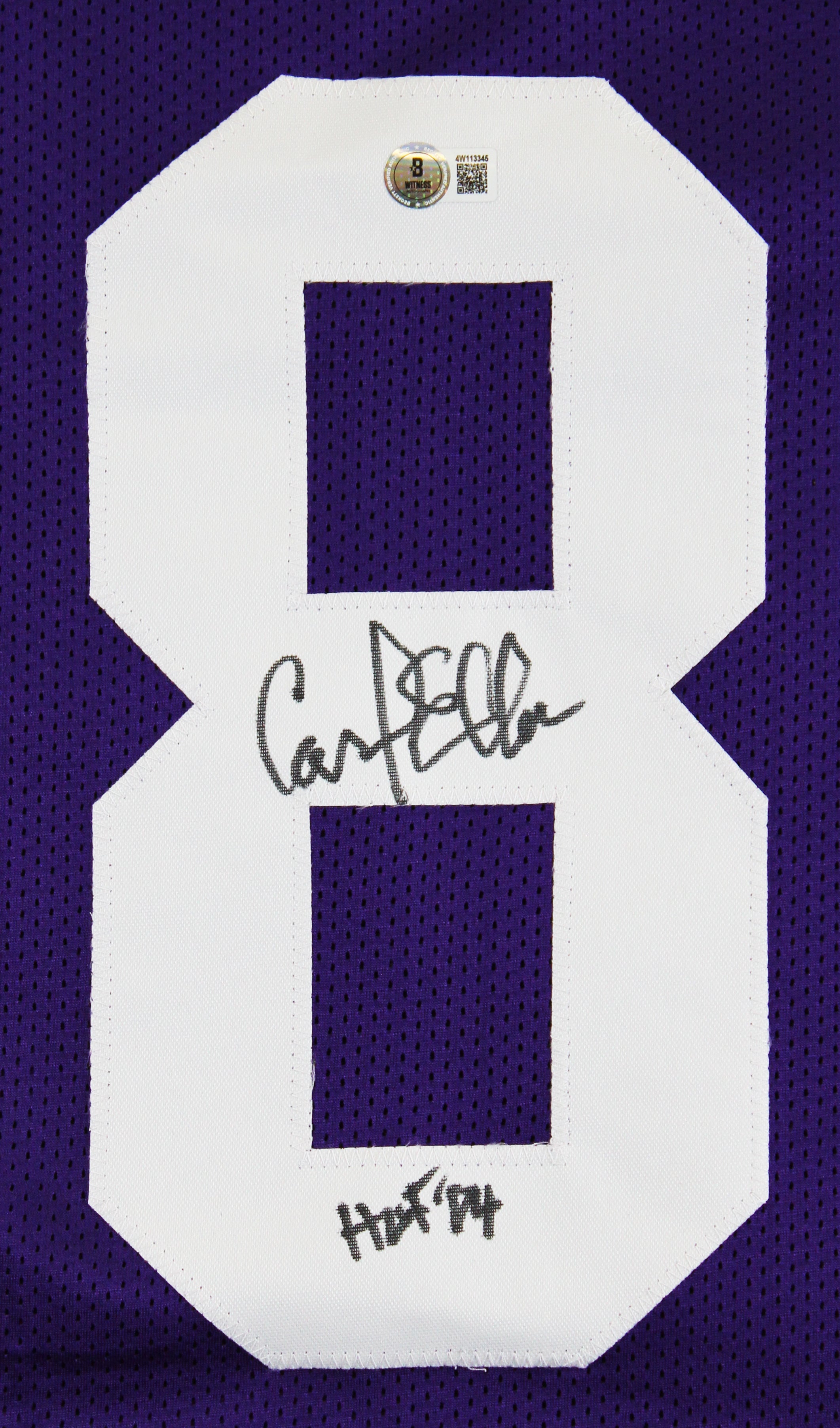 Carl Eller "HOF 2004" Authentic Signed Purple Pro Style Jersey BAS Witnessed