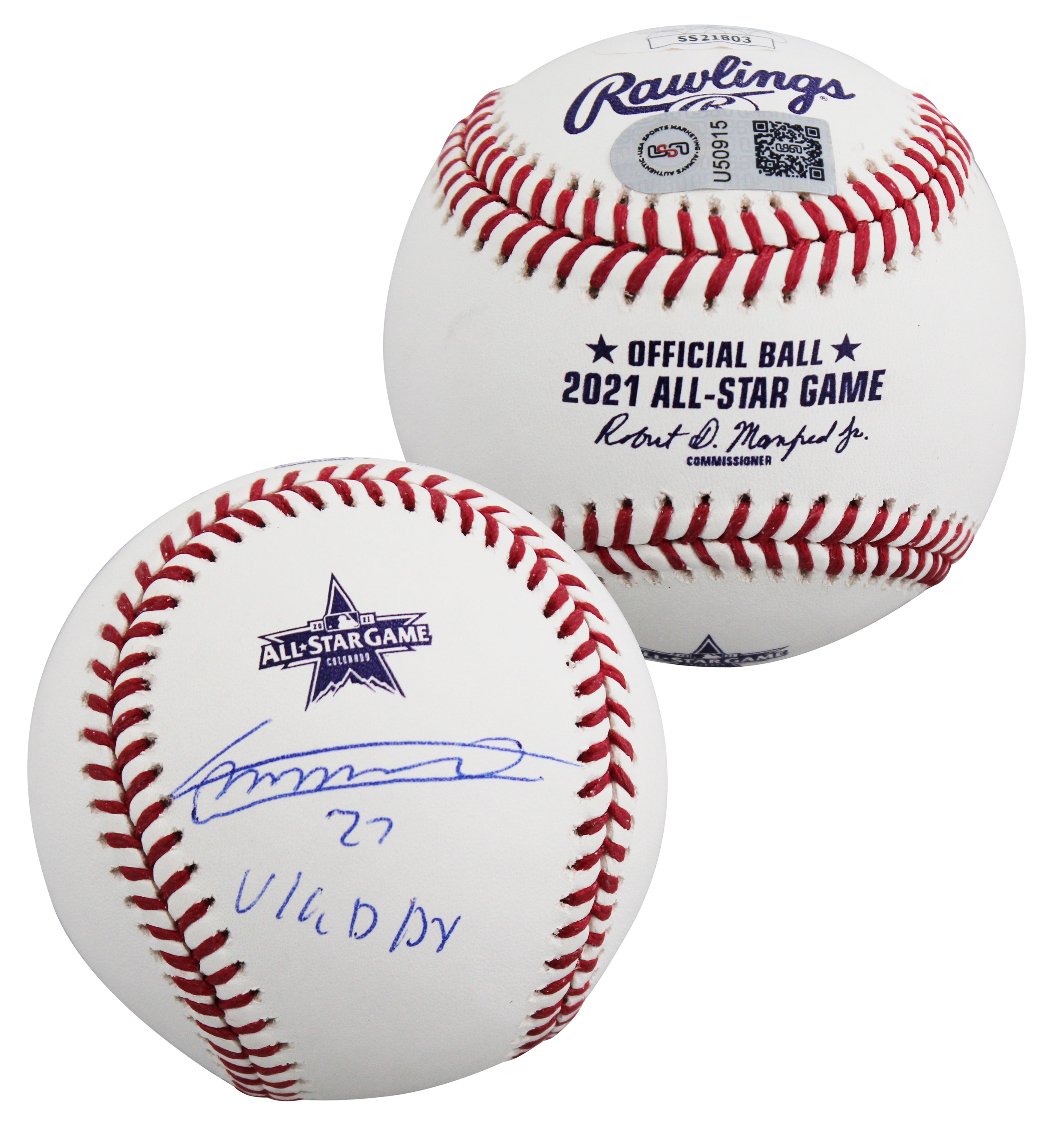 Blue Jays Vladimir Guerrero Jr. "Vladdy" Signed 2021 ASG Logo OML Baseball JSA