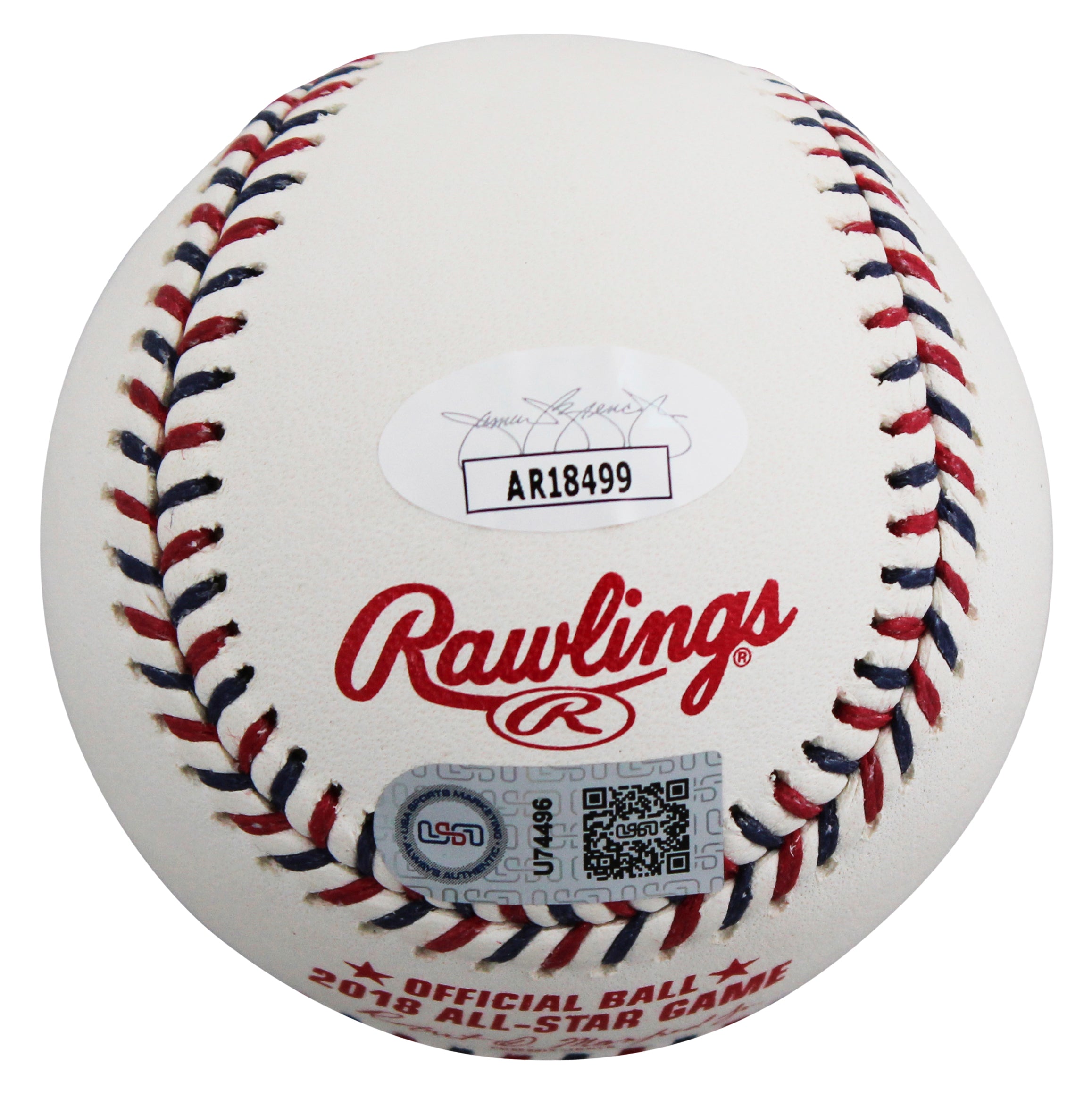 Rockies Nolan Arenado Authentic Signed 2018 All-Star Game Logo OML Baseball JSA