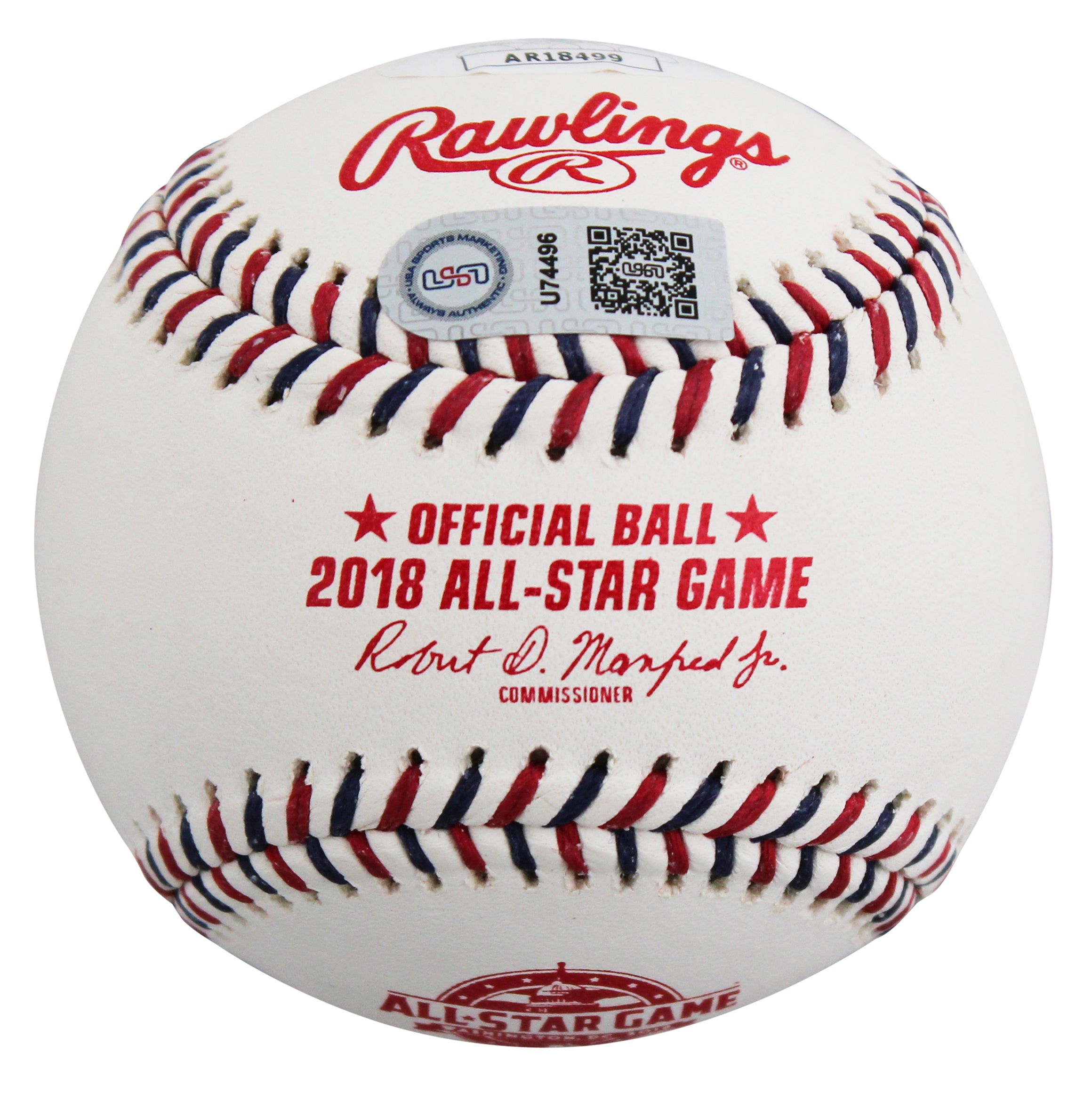 Rockies Nolan Arenado Authentic Signed 2018 All-Star Game Logo OML Baseball JSA