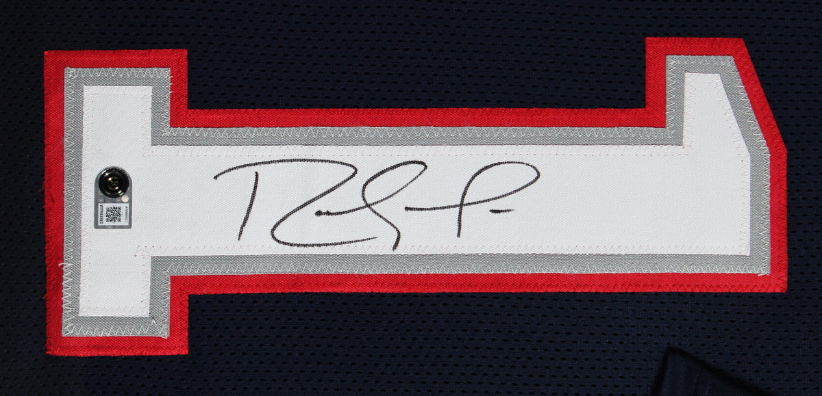 Randy Moss Authentic Signed Navy Blue Pro Style Framed Jersey BAS Witnessed