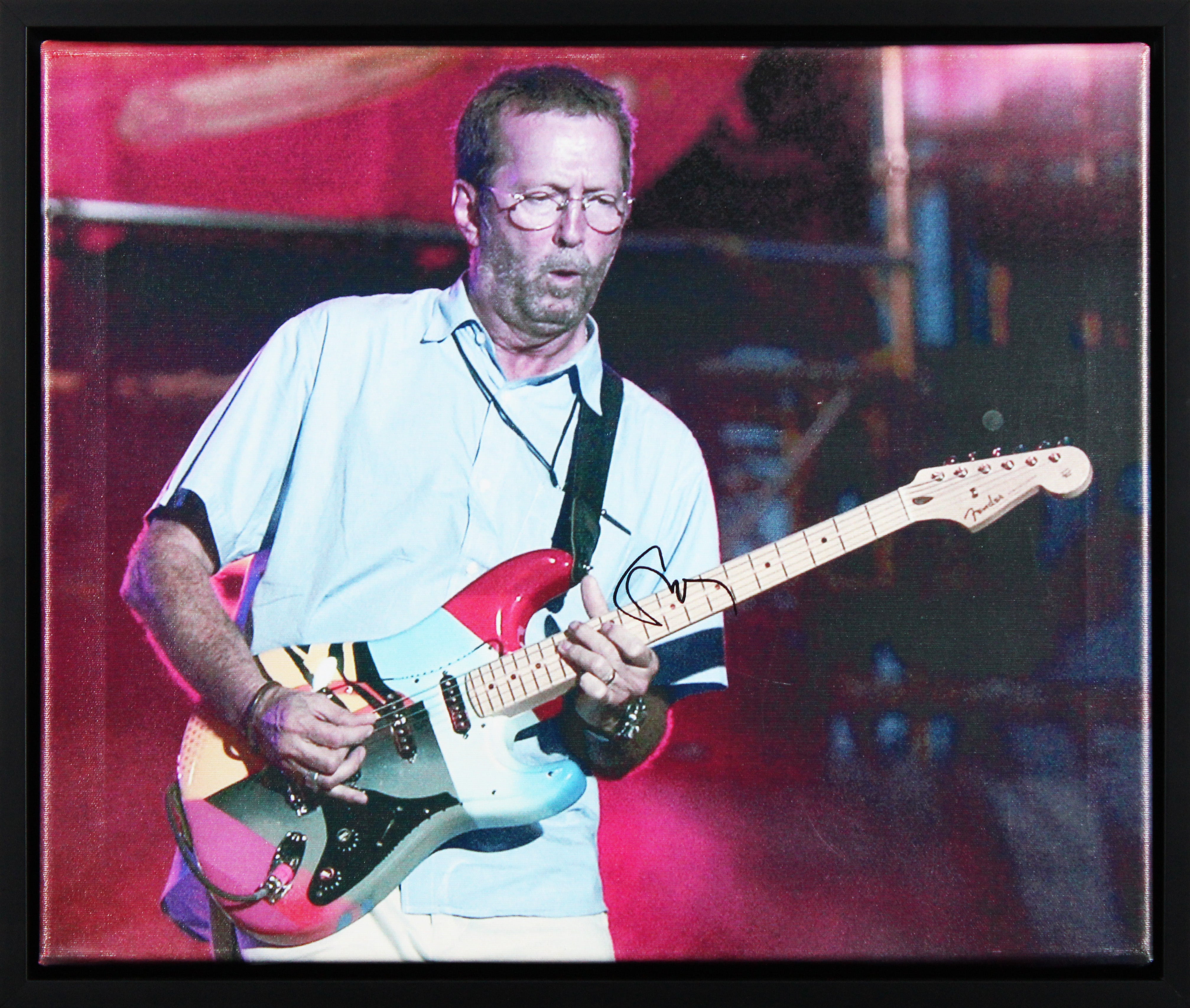 Eric Clapton Authentic Signed & Framed 16x20 Horizontal Canvas JSA #ZZ36694
