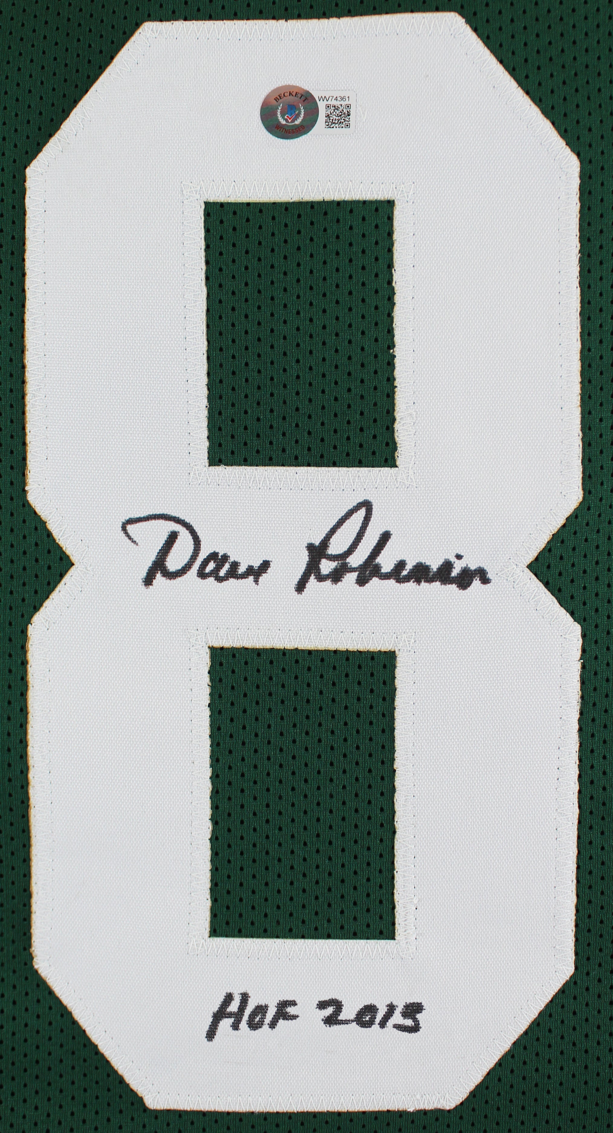 Dave Robinson "HOF 13" Authentic Signed Green Pro Style Jersey BAS Witnessed 2