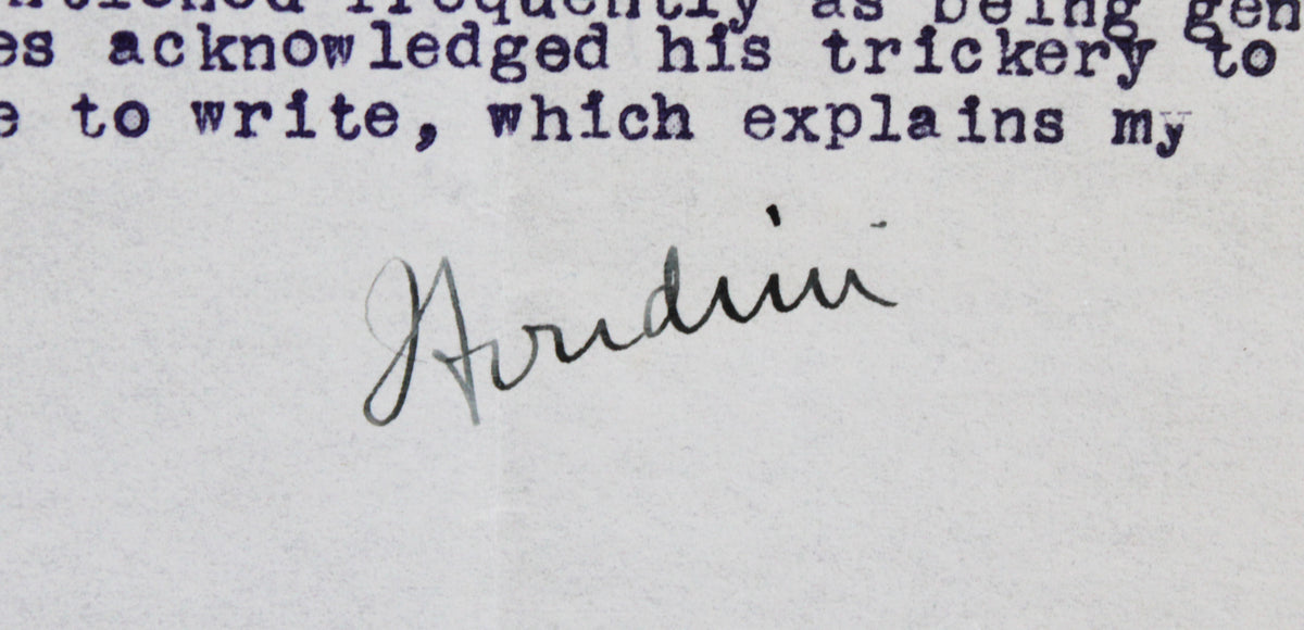 Harry Houdini Signed 5.5x8.25 2 Page Letter Dated July 7, 1926 BAS #AE13542