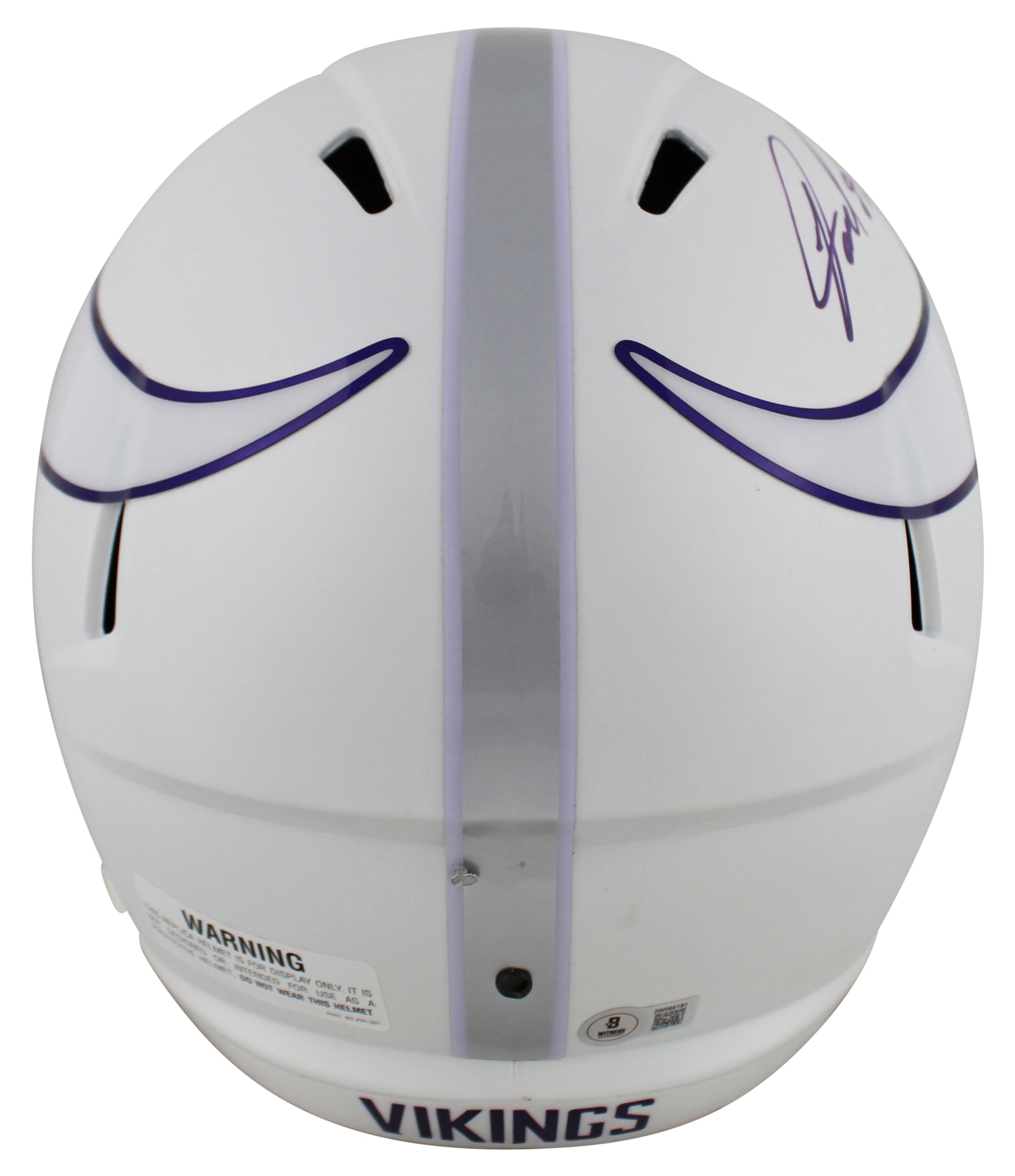 Vikings Jared Allen Signed 2024 On-Field Alt Full Size Speed Rep Helmet BAS Wit