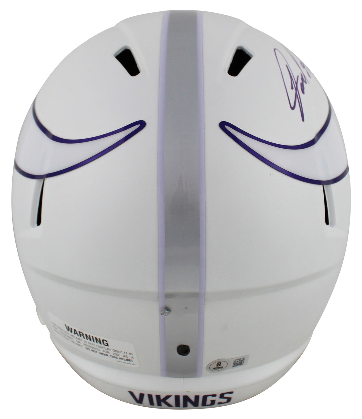 Vikings Jared Allen Signed 2024 Alt Full Size Speed Rep Helmet W/ Case BAS Wit
