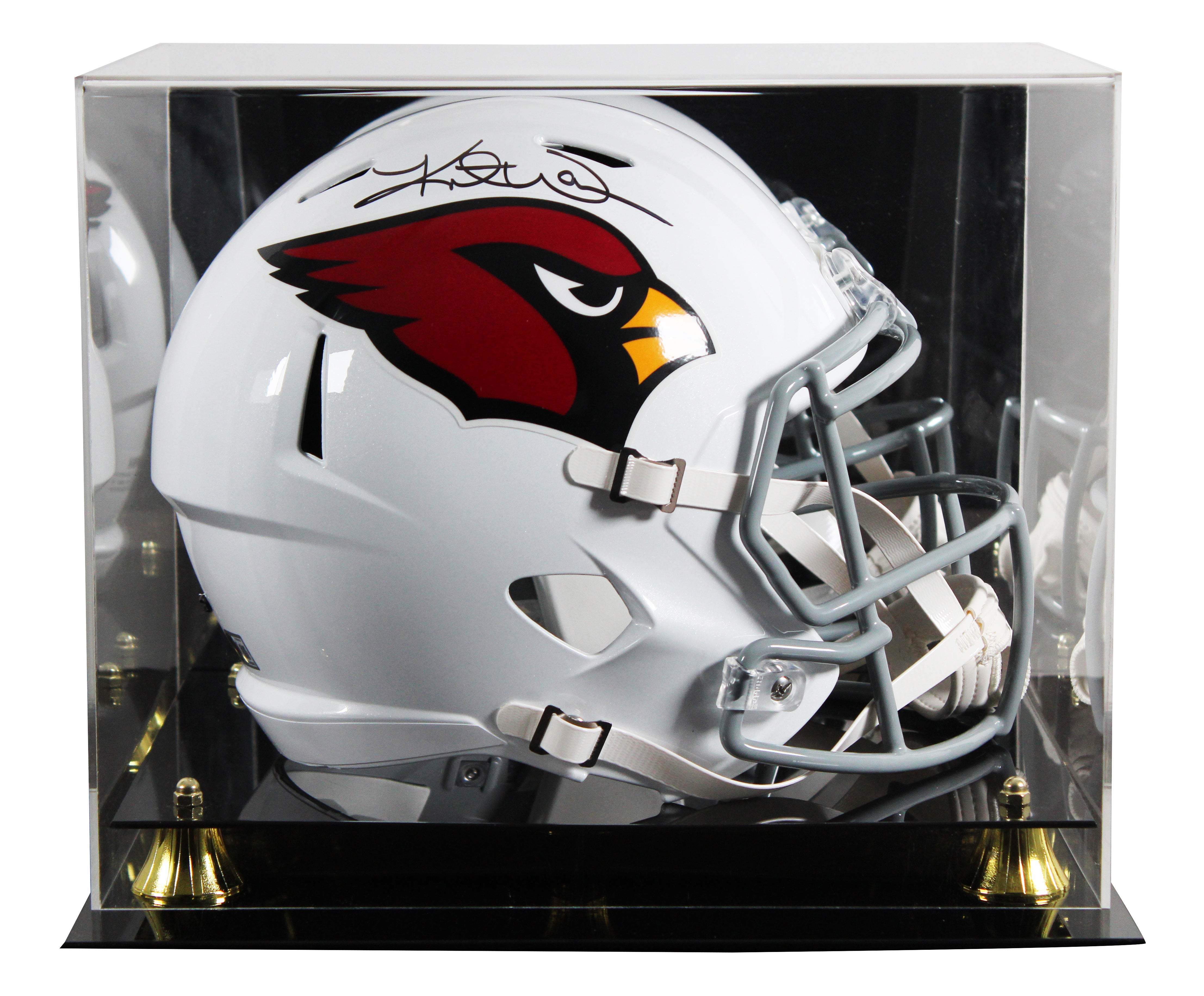 Cardinals Kurt Warner Signed Full Size Speed Rep Helmet W/ Case BAS Witnessed