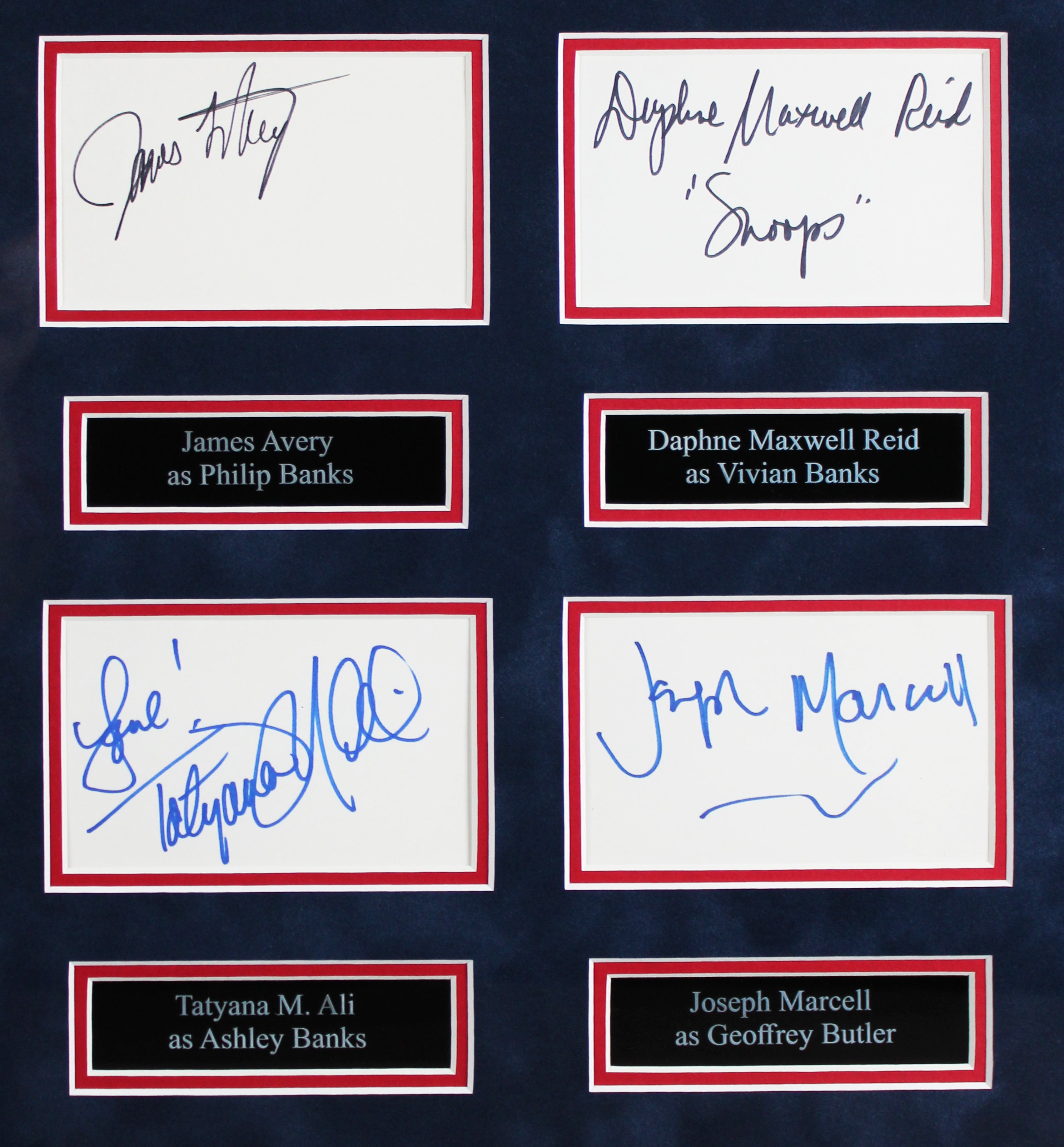 Fresh Prince of Bel-Air (7) Smith, Parsons, Ribeiro +4 Signed Framed Display BAS