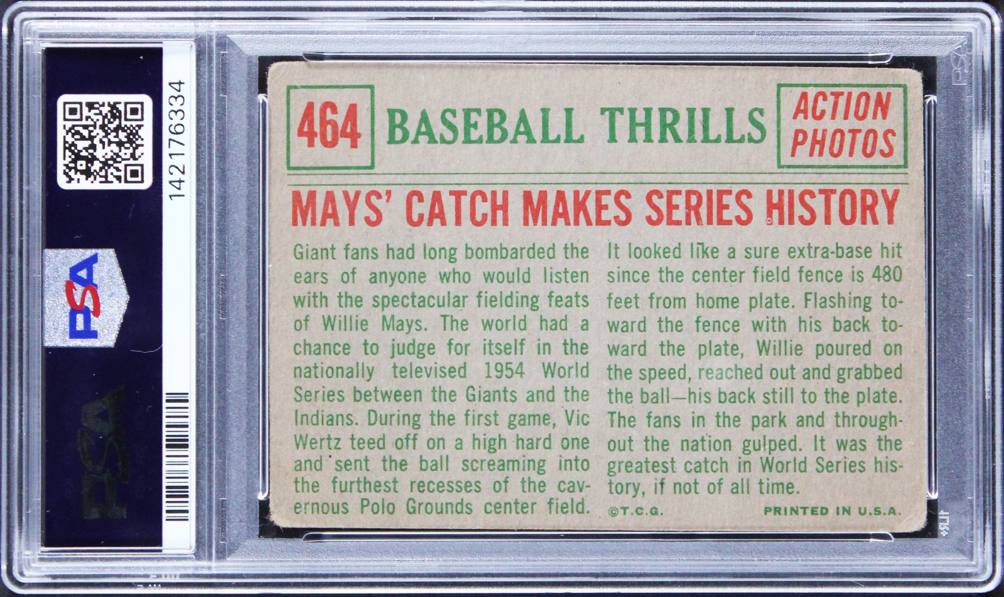 Giants Willie Mays Signed 1959 Topps #464 Card Graded Good 2 PSA/DNA Slabbed