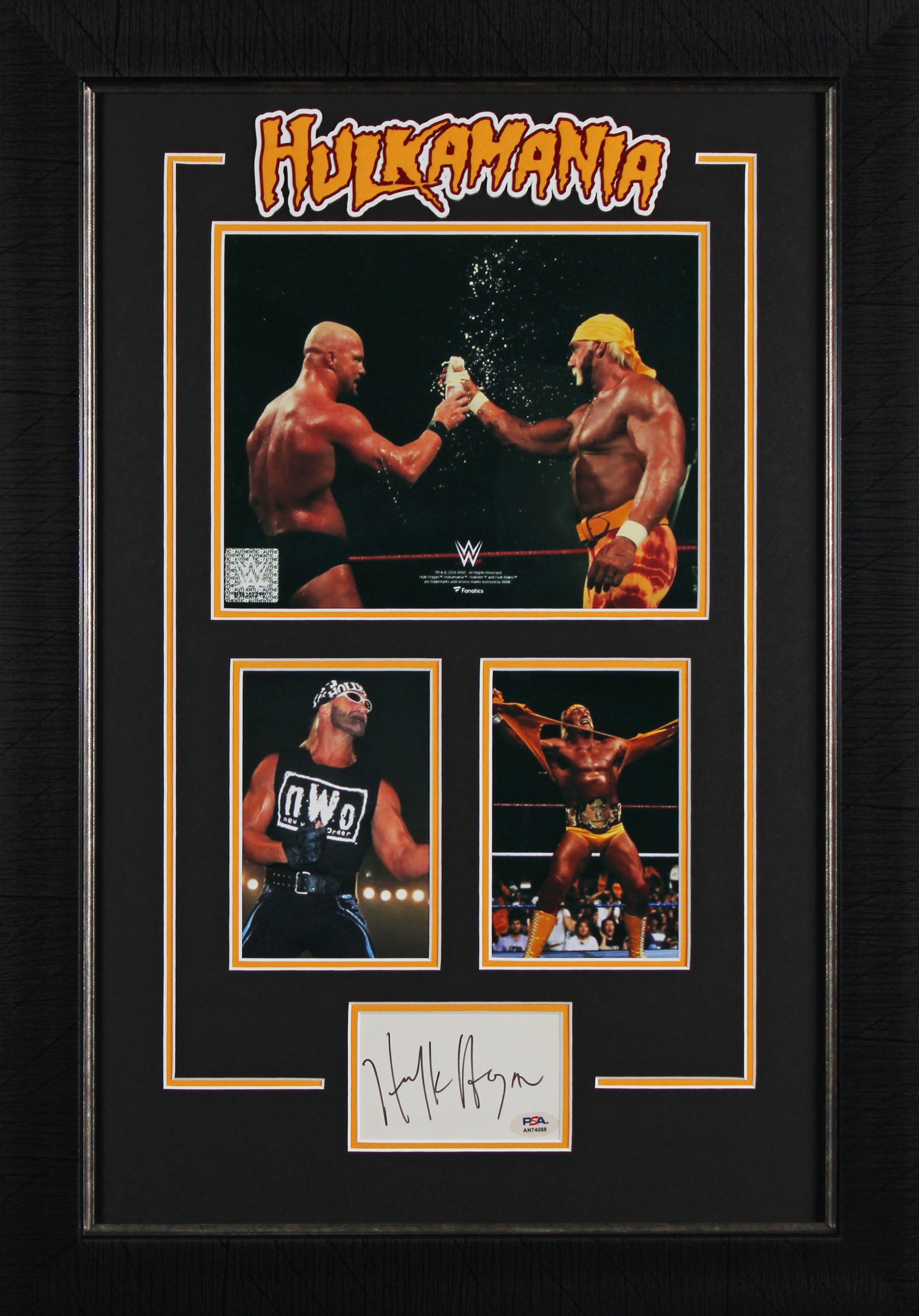 Hulk Hogan WWE Authentic Signed & Framed 3x5 Index Card Autographed PSA/DNA