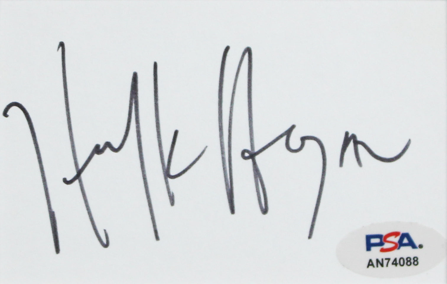 Hulk Hogan WWE Authentic Signed & Framed 3x5 Index Card Autographed PSA/DNA