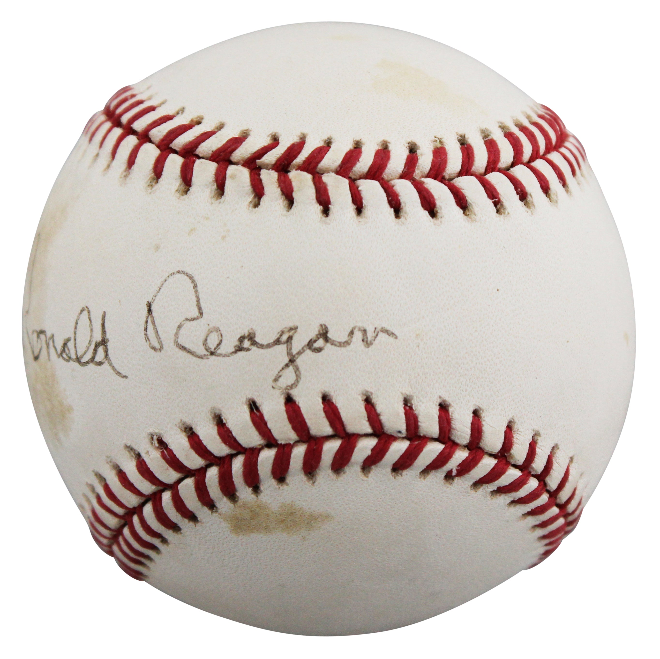 Ronald Reagan Authentic Signed Bobby Brown OAL Baseball PSA/DNA #AR02823