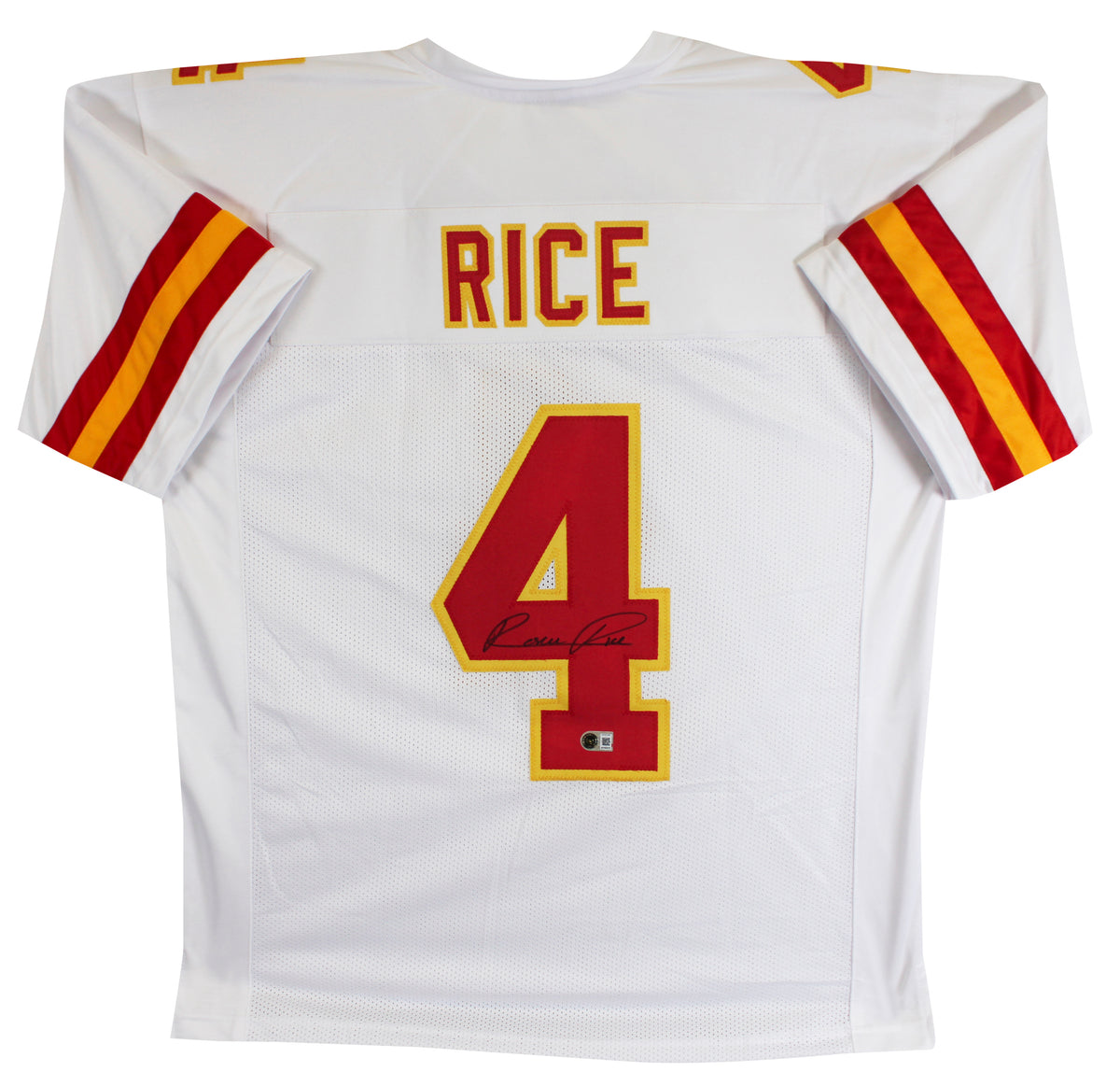 Rashee Rice Authentic Signed White Pro Style Jersey Autographed BAS #BY031280