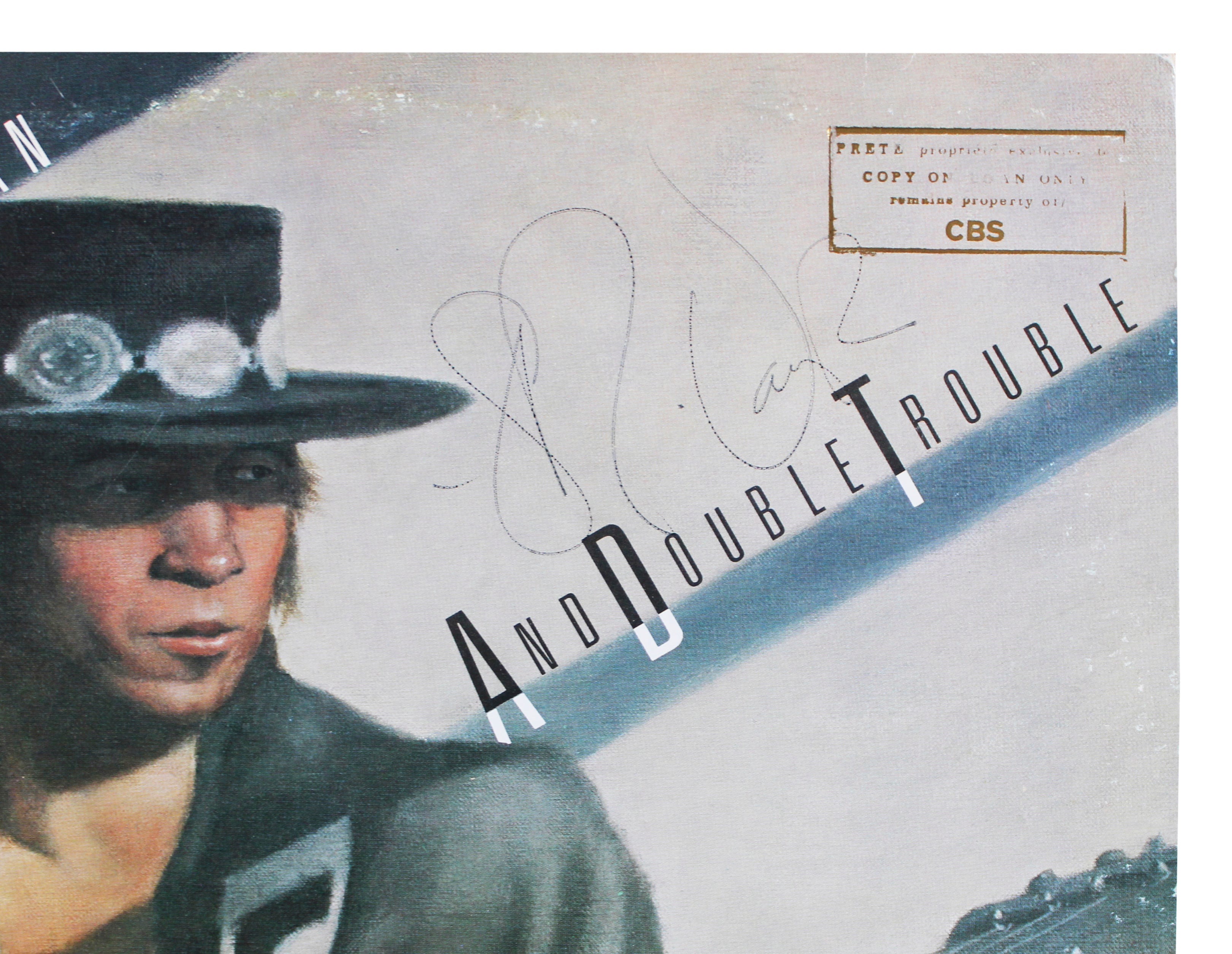 Stevie Ray Vaughan Signed Texas Flood Album Cover W/ Vinyl PSA/DNA #AD03973