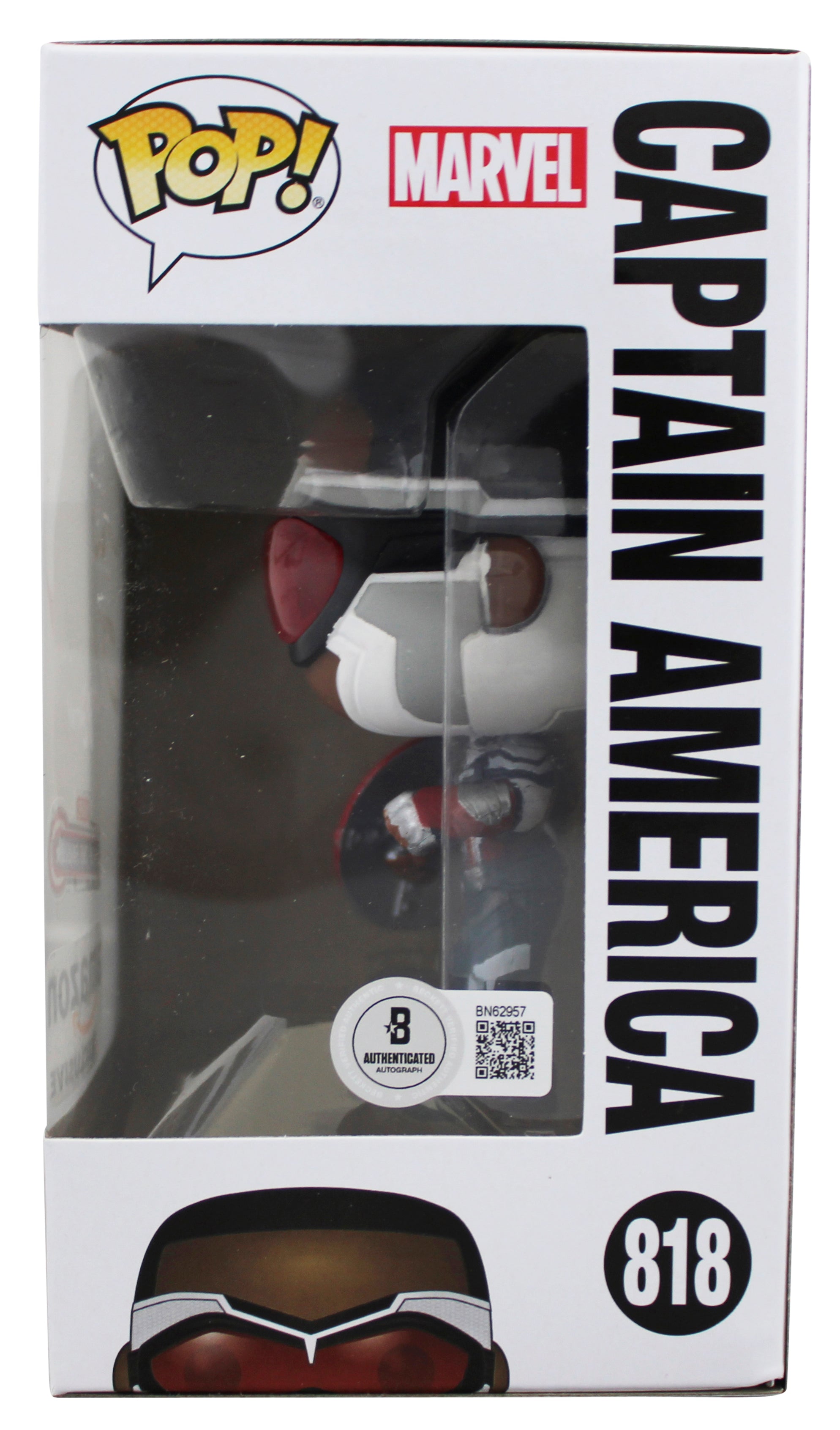 David Goggins Authentic Signed Captain America #818 Funko Pop Vinyl Figure BAS