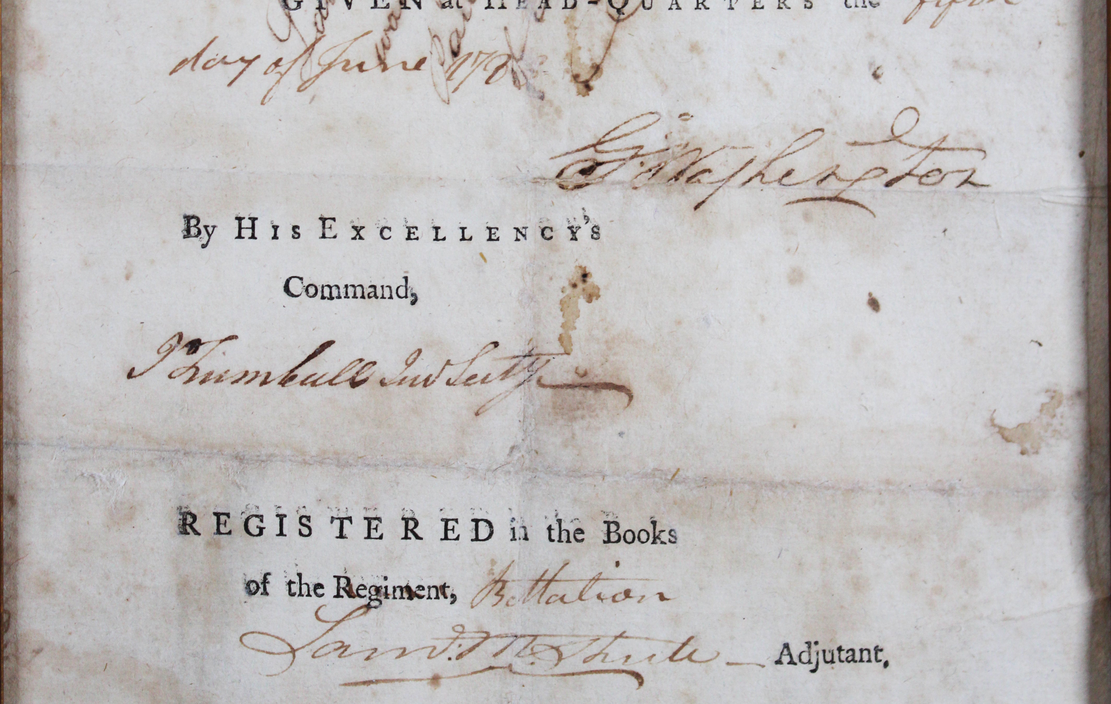 George Washington Signed & Framed 1783 Revolutionary War Discharge Document BAS