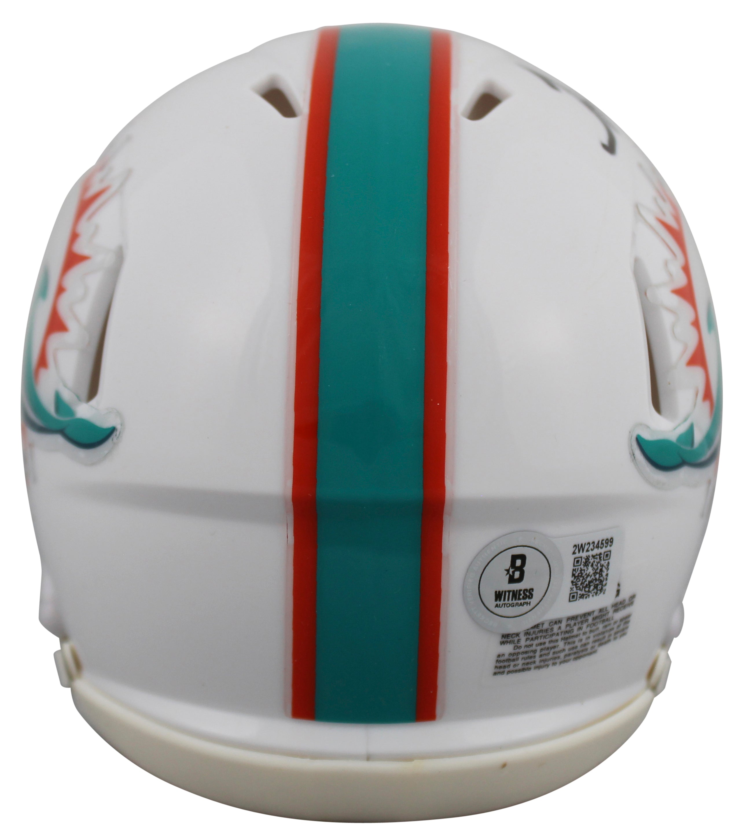 Dolphins Tyreek Hill Authentic Signed Speed Mini Helmet BAS Witnessed #2W234599