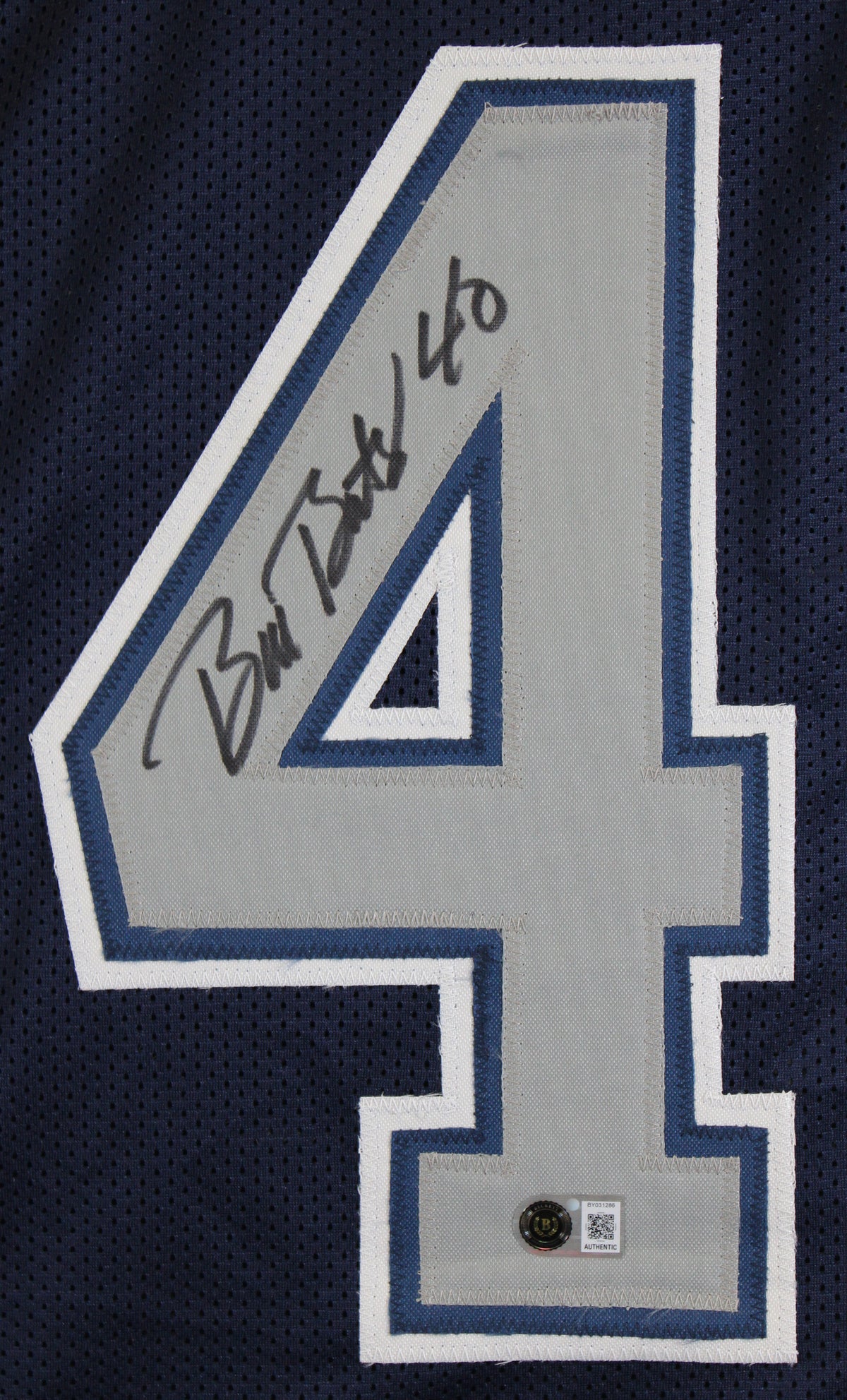 Bill Bates Authentic Signed Navy Blue Pro Style Jersey Autographed BAS #BY031286