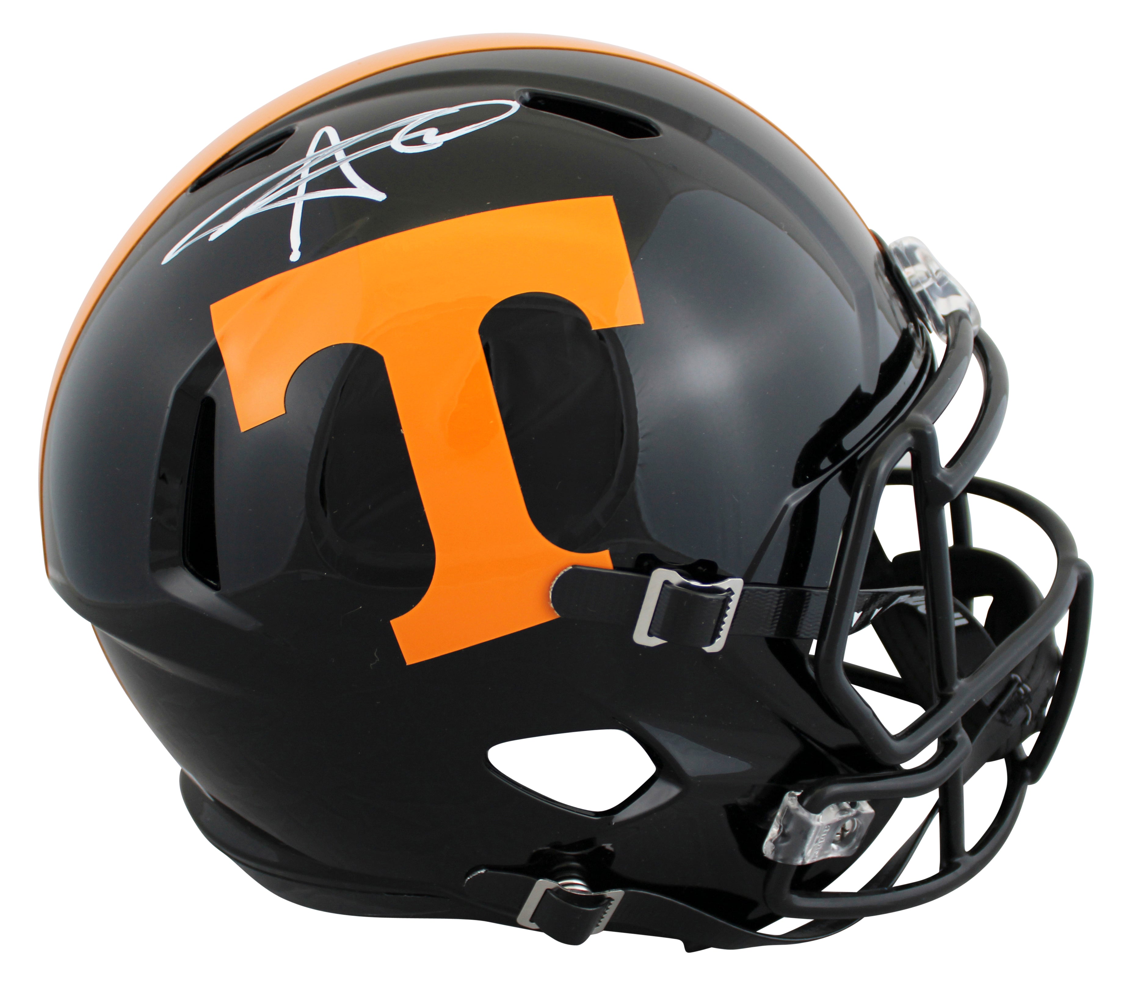Tennessee Alvin Kamara Signed Black Full Size Speed Rep Helmet W/ Case BAS Wit