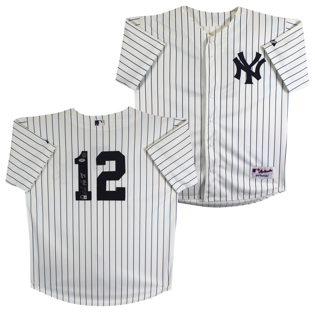 Yankees Wade Boggs "HOF 05" Signed White Majestic Authentic Jersey BAS #BY031289