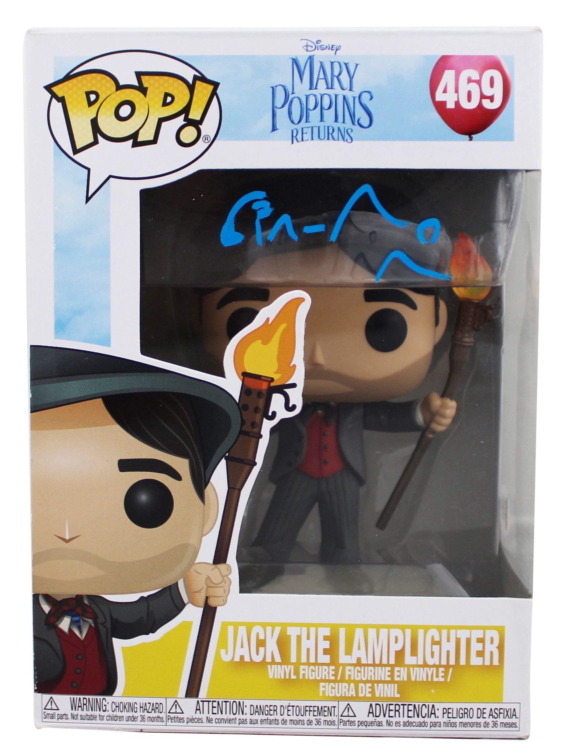 Lin-Manuel Miranda Mary Poppins Signed Jack #469 Funko Pop Figure BAS #G55732